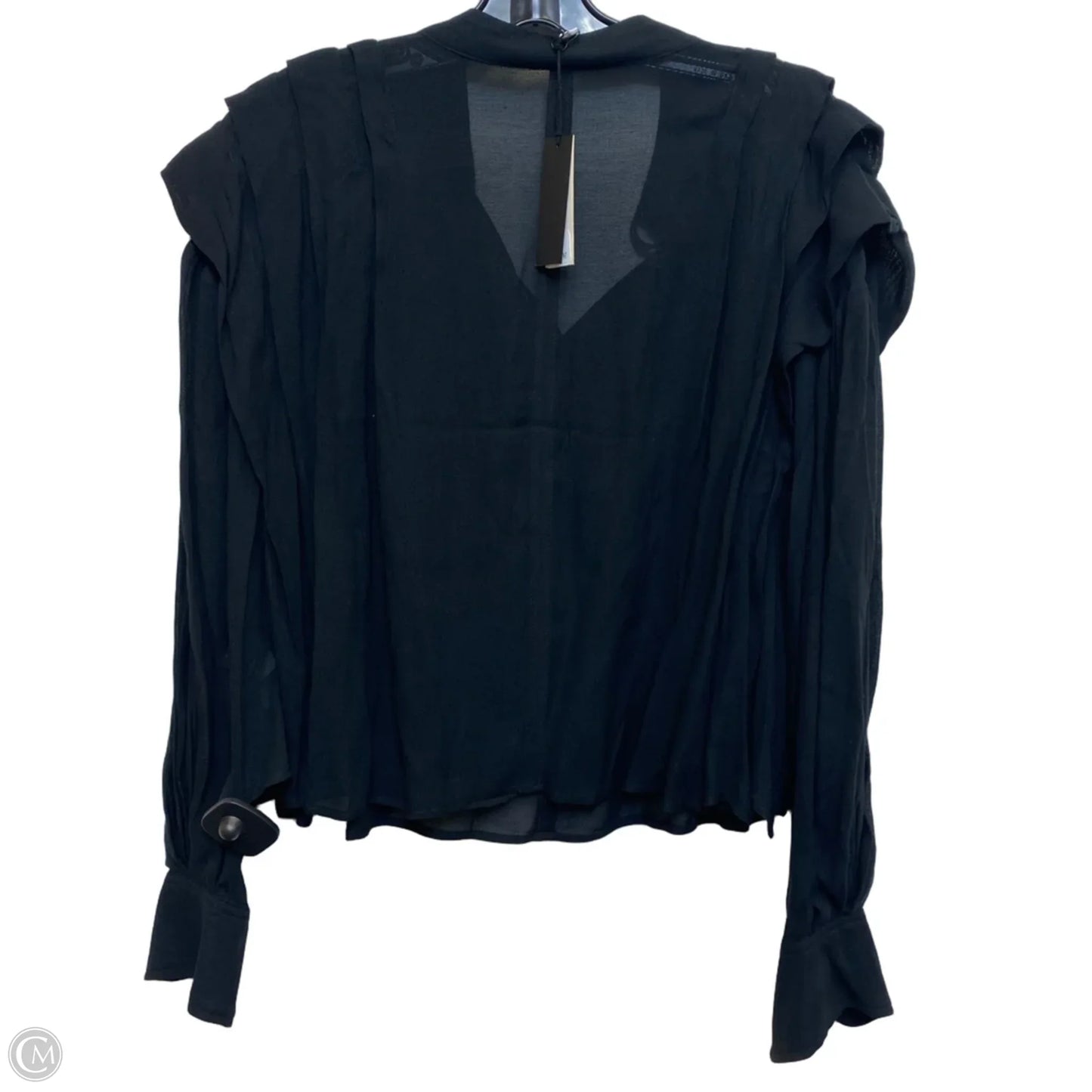 Top Long Sleeve By Banana Republic In Black, Size: S