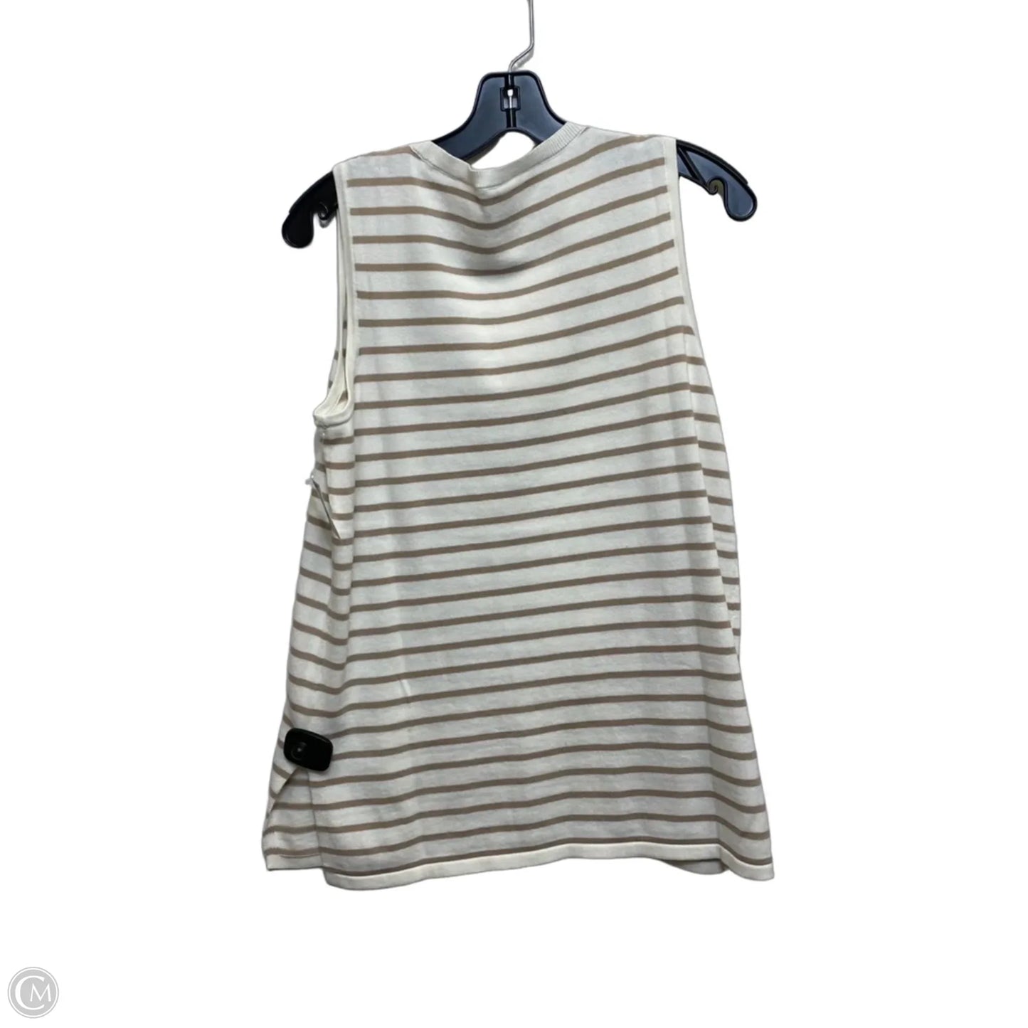 Top Sleeveless By Wynne Layers In Brown & Cream, Size: S