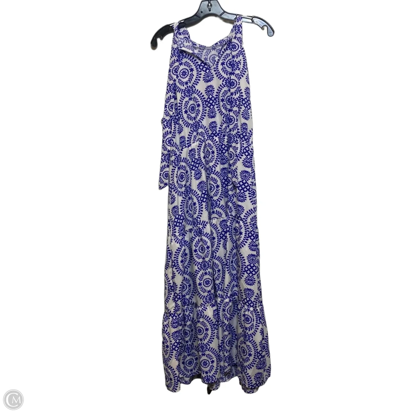 Dress Casual Maxi By Shein In Blue & White, Size: 2x