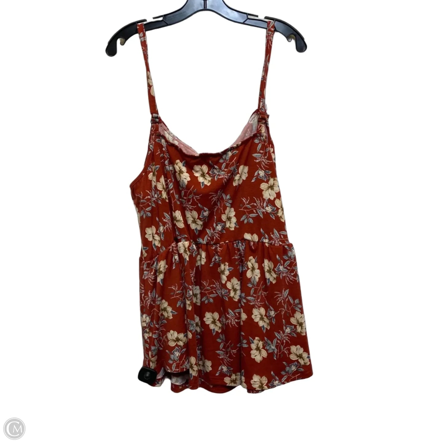 Top Sleeveless By Bloomchic In Cream & Red, Size: 3x