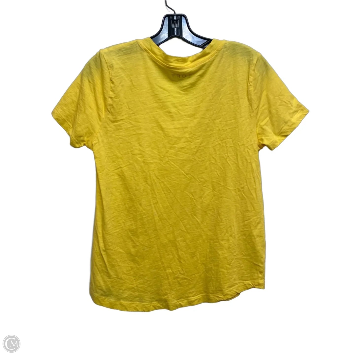 Top Short Sleeve Basic By Loft In Yellow, Size: M