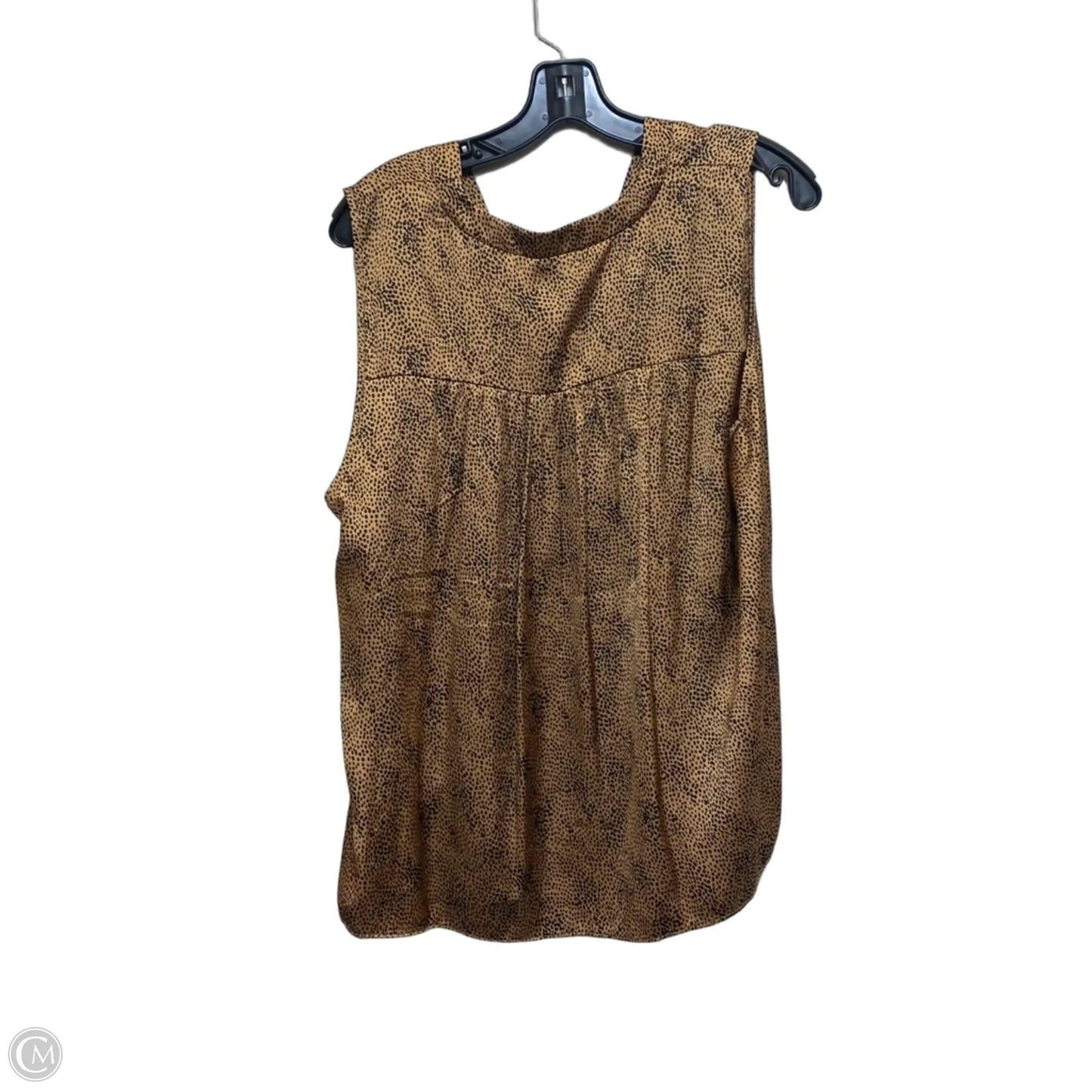 Top Sleeveless By Sincerely Jules In Black & Brown, Size: Xl