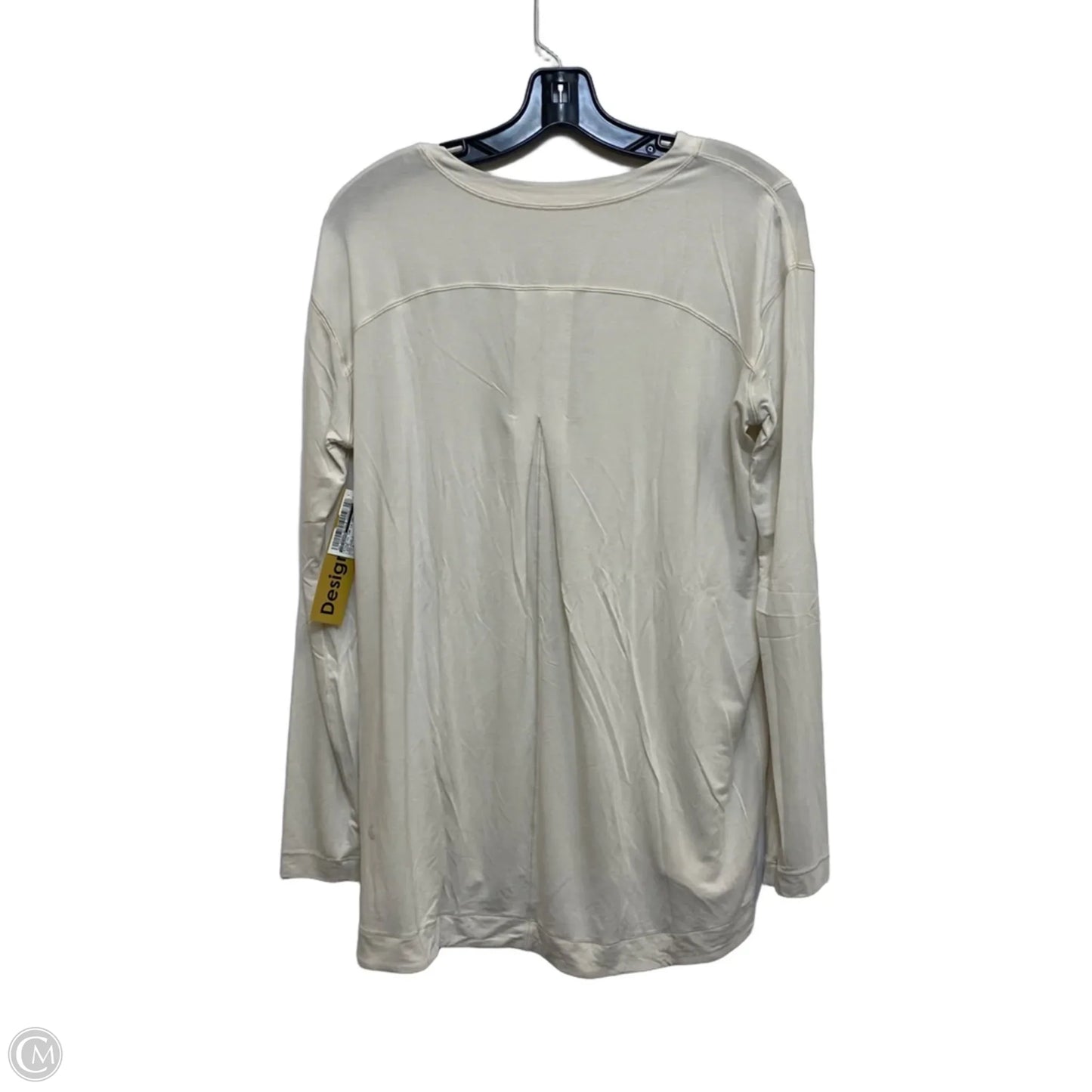 Athletic Top Long Sleeve Crewneck Designer By Lululemon In Cream, Size: S