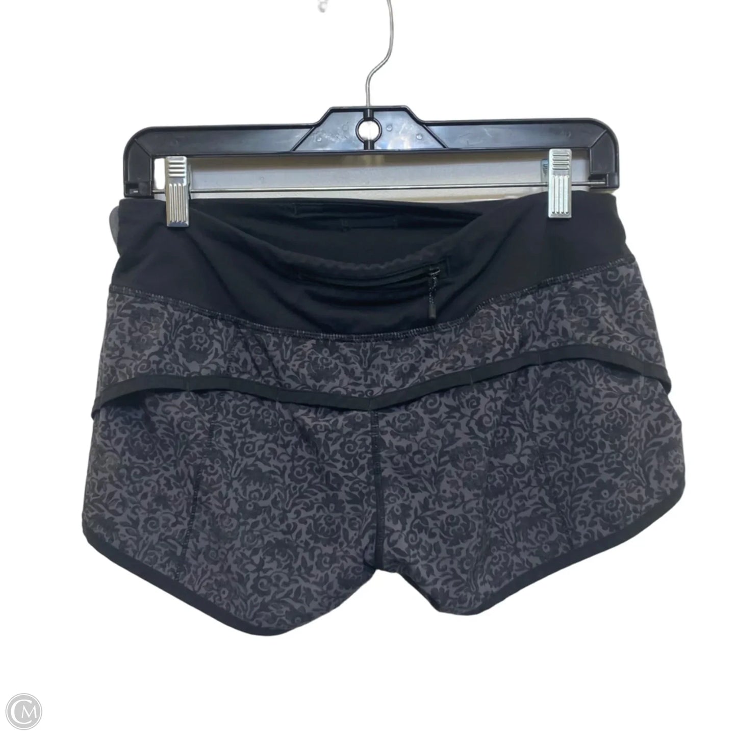 Athletic Shorts Designer By Lululemon In Black & Grey, Size: S