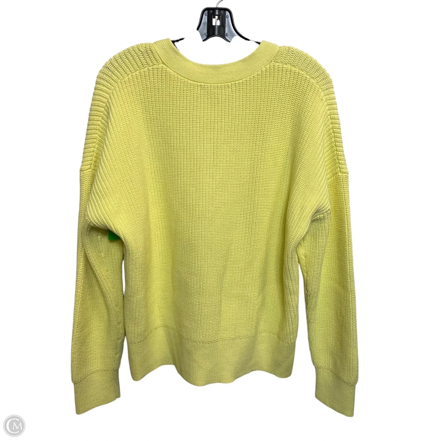 Sweater Cardigan By Banana Republic In Yellow, Size: L