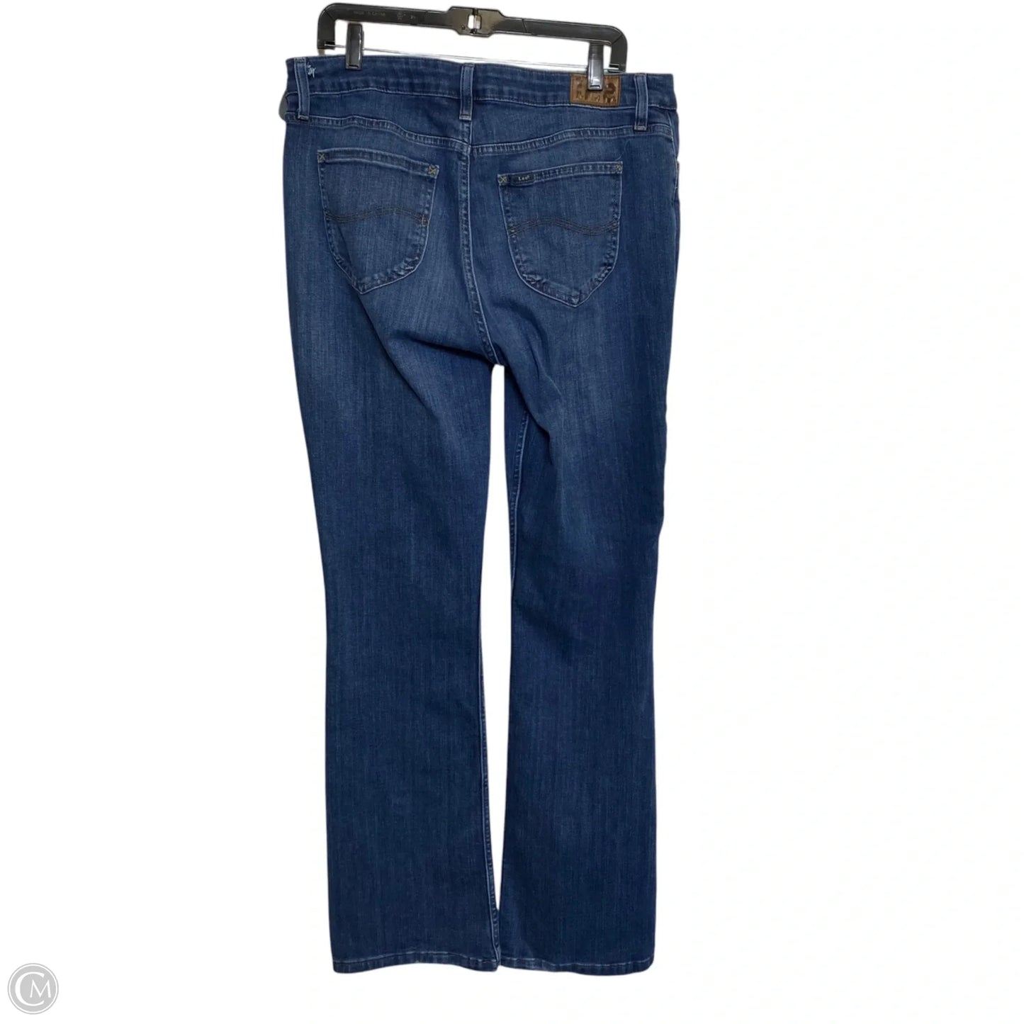 Jeans Boot Cut By Lee In Blue Denim, Size: 16 Long