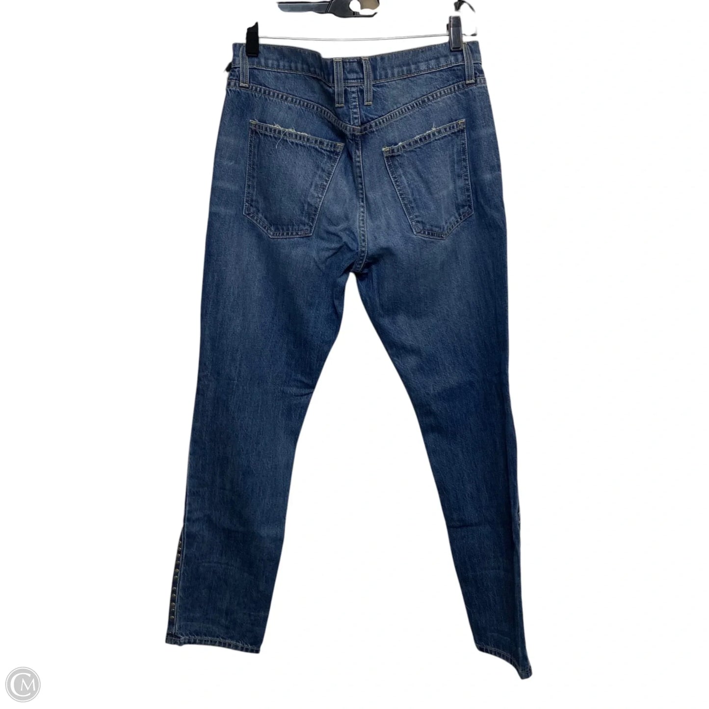 Jeans Straight By Current/elliott In Blue Denim, Size: 4
