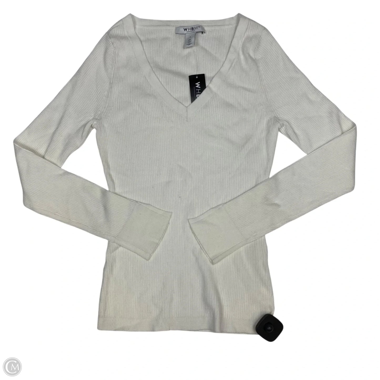 Top Long Sleeve By White House Black Market In White, Size: S