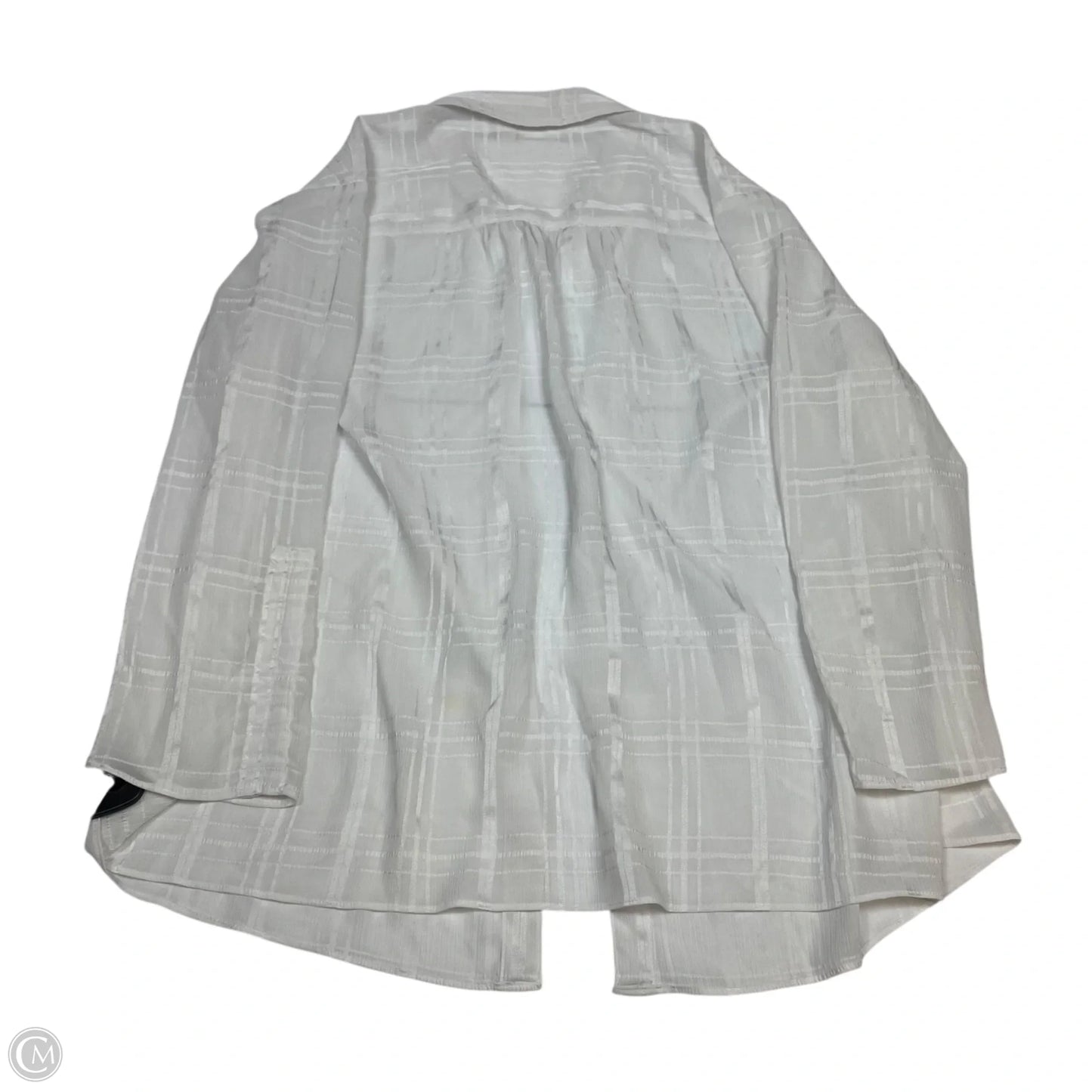 Top Long Sleeve By Cato In White, Size: Xl