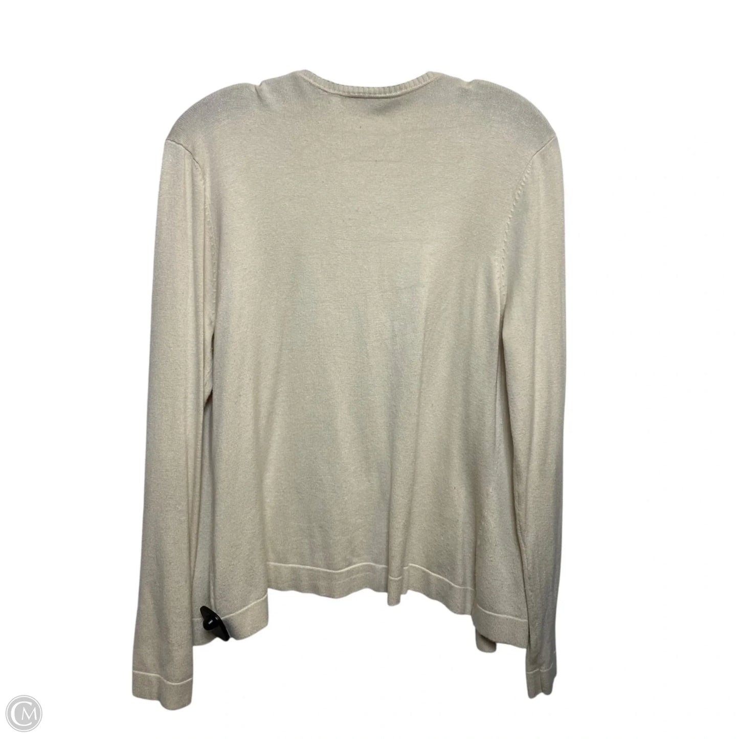 Cardigan By Croft And Barrow In Cream, Size: L