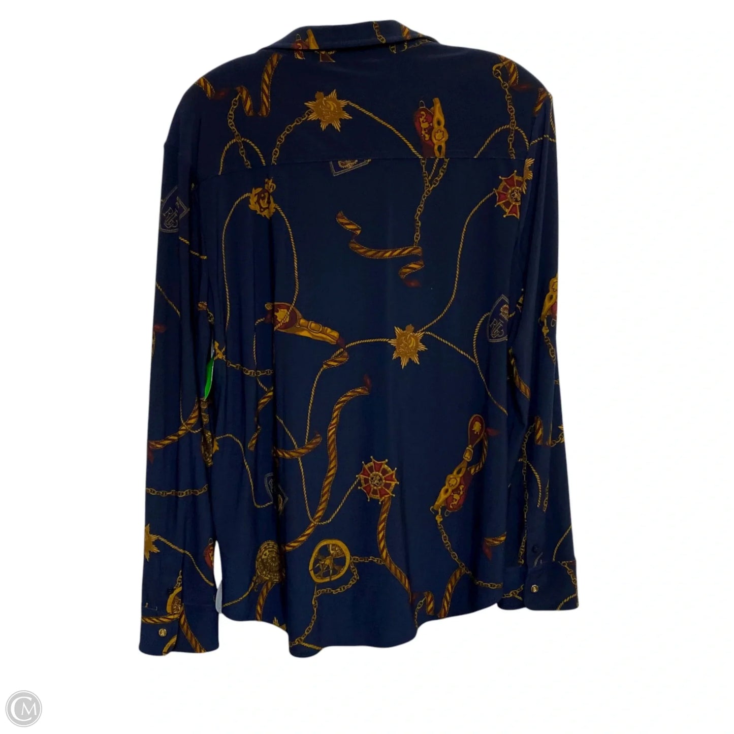 Top Sleeveless By Lauren By Ralph Lauren In Navy, Size: L