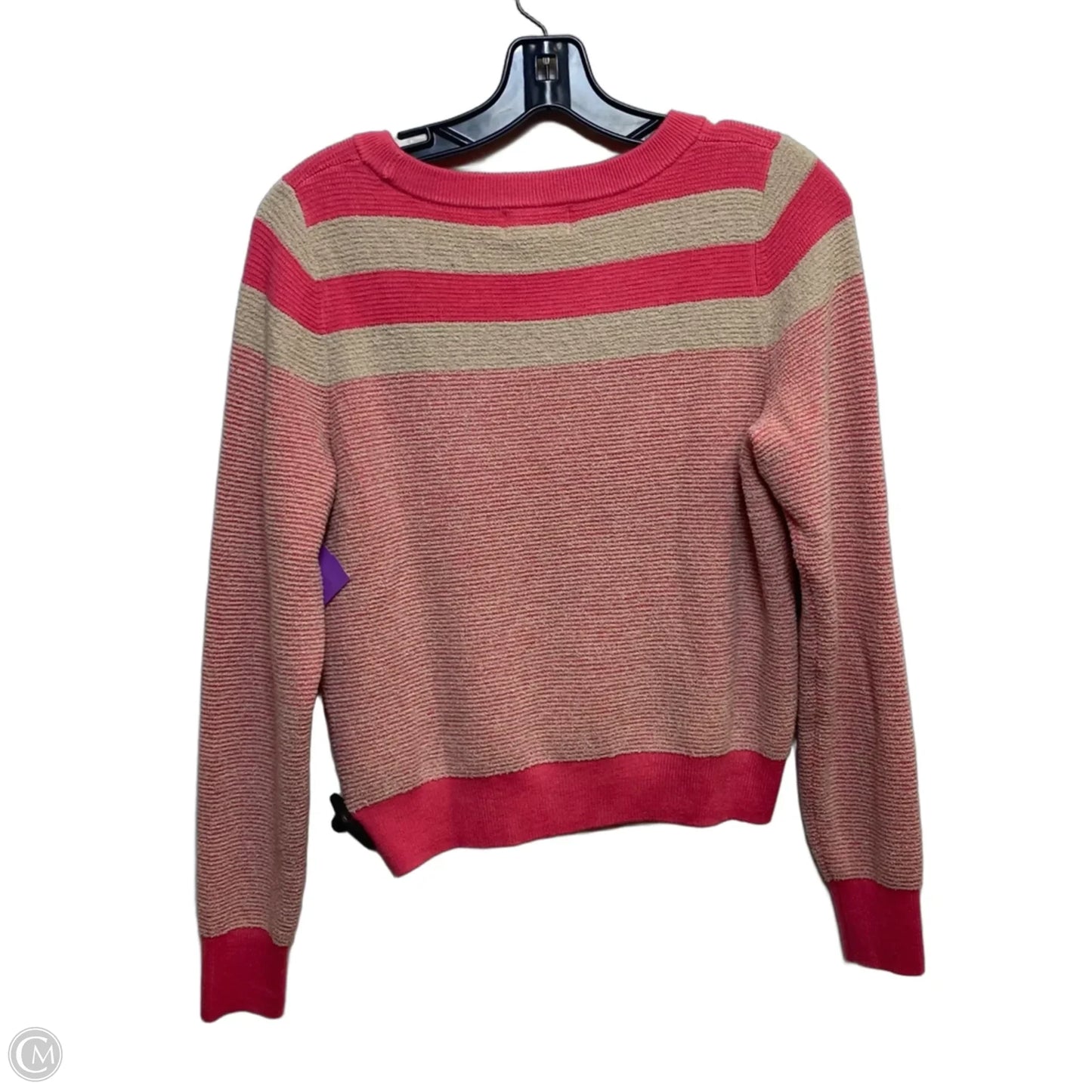 Top Long Sleeve By Maeve In Pink & Tan, Size: S