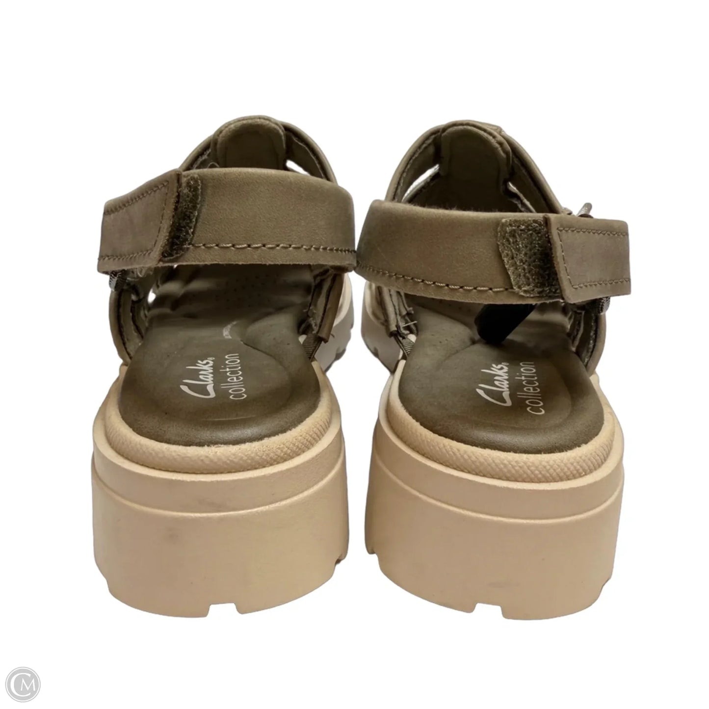Sandals Flats By Clarks In Green, Size: 6