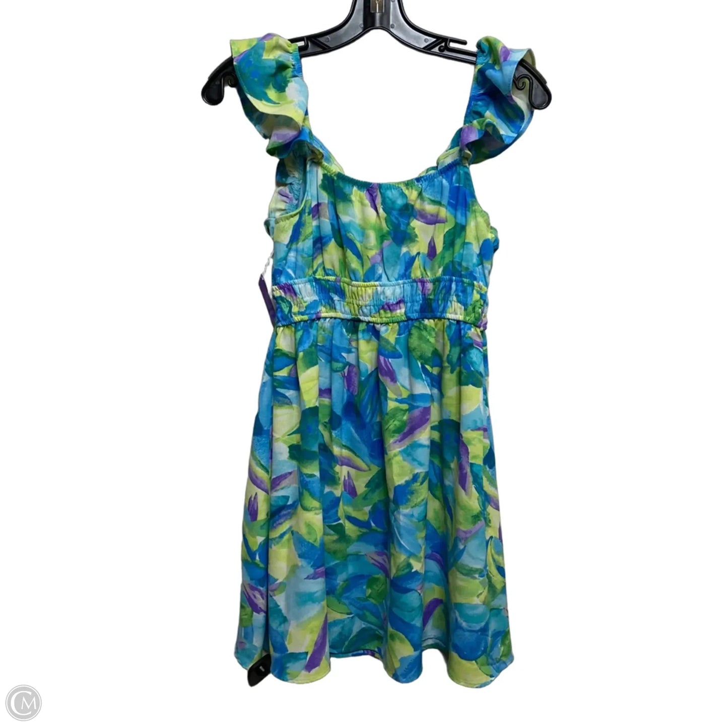 Dress Casual Short By Blu Pepper In Blue & Green, Size: S