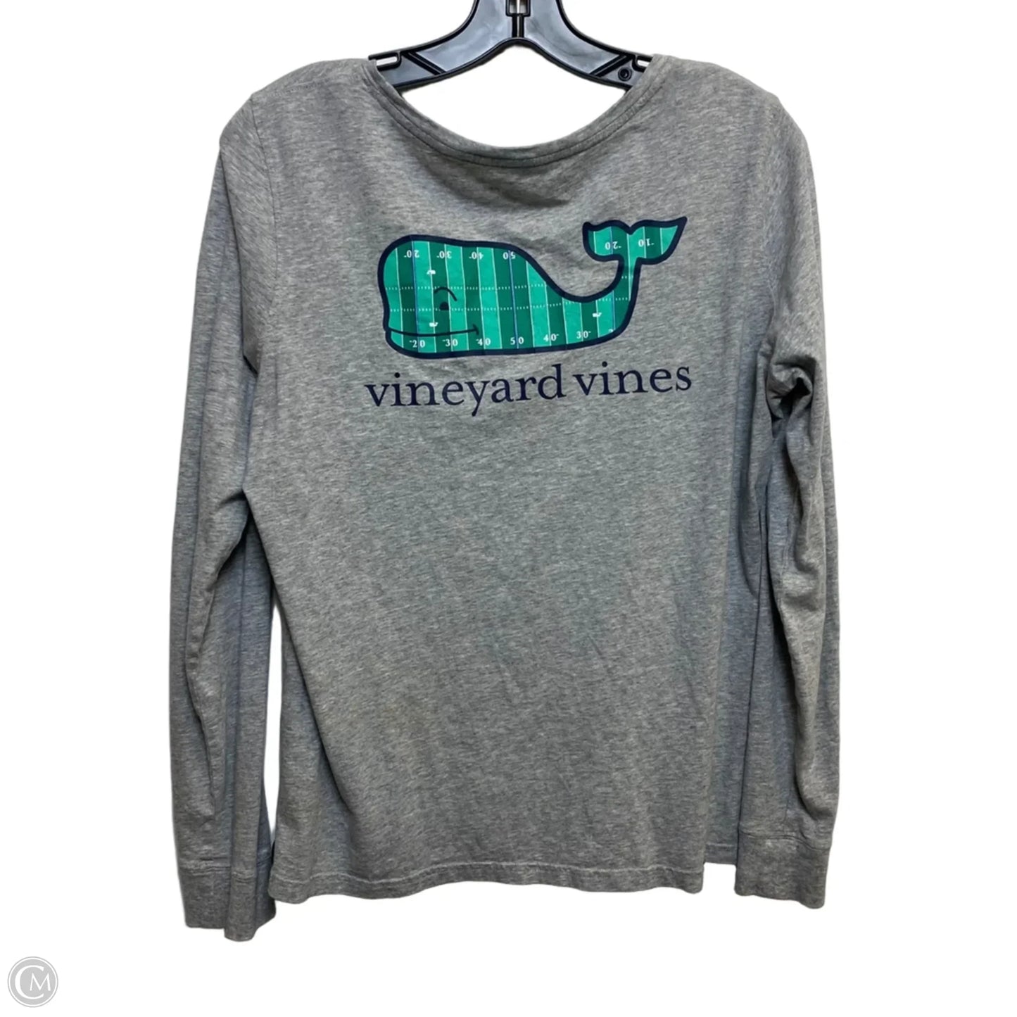 Top Long Sleeve Designer By Vineyard Vines In Grey, Size: M