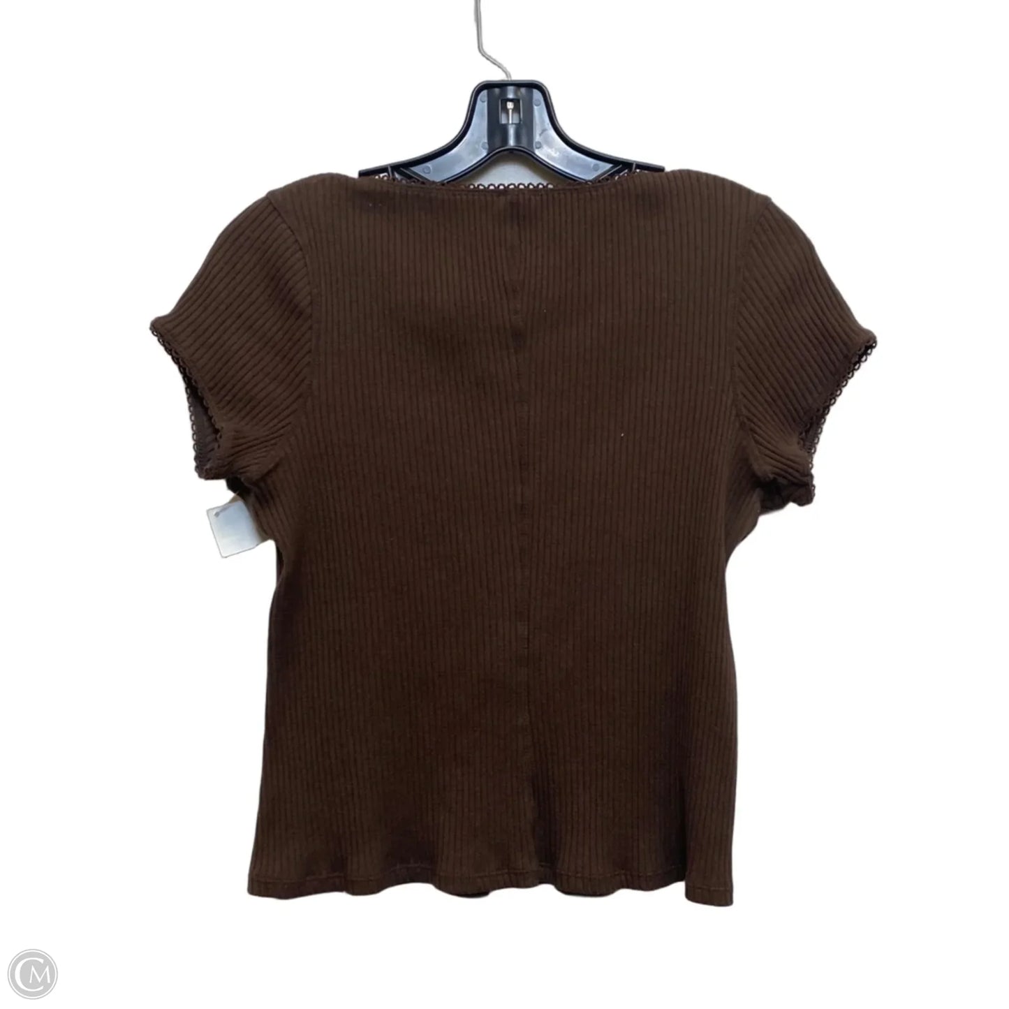Top Short Sleeve By Free People In Brown, Size: L