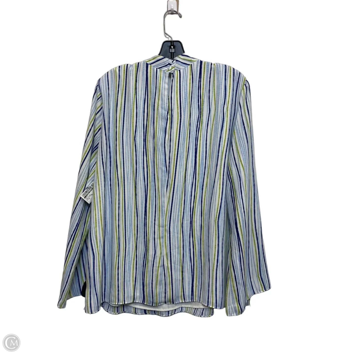 Top Long Sleeve By The Limited In Blue & Green, Size: Xl