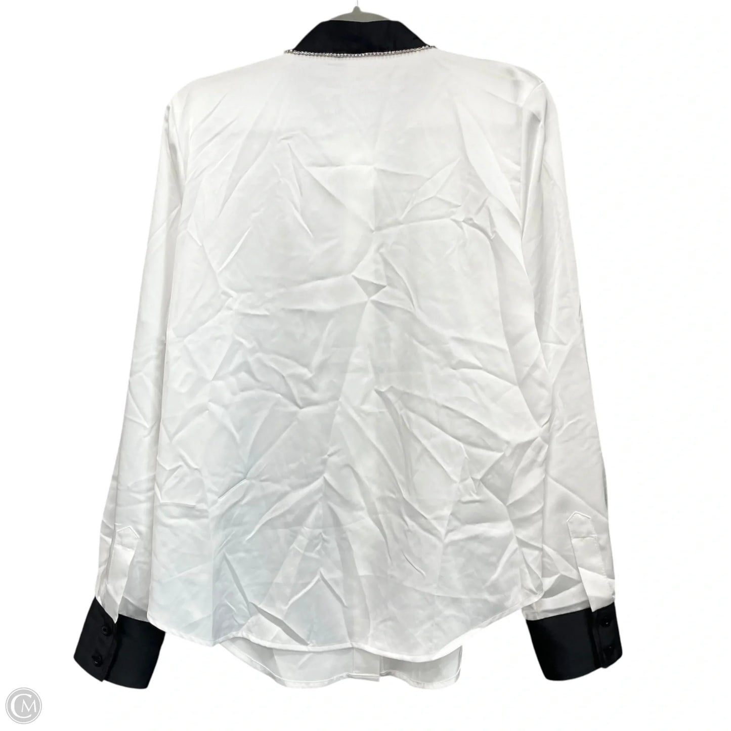 Top Long Sleeve Designer By Karl Lagerfeld In White, Size: M