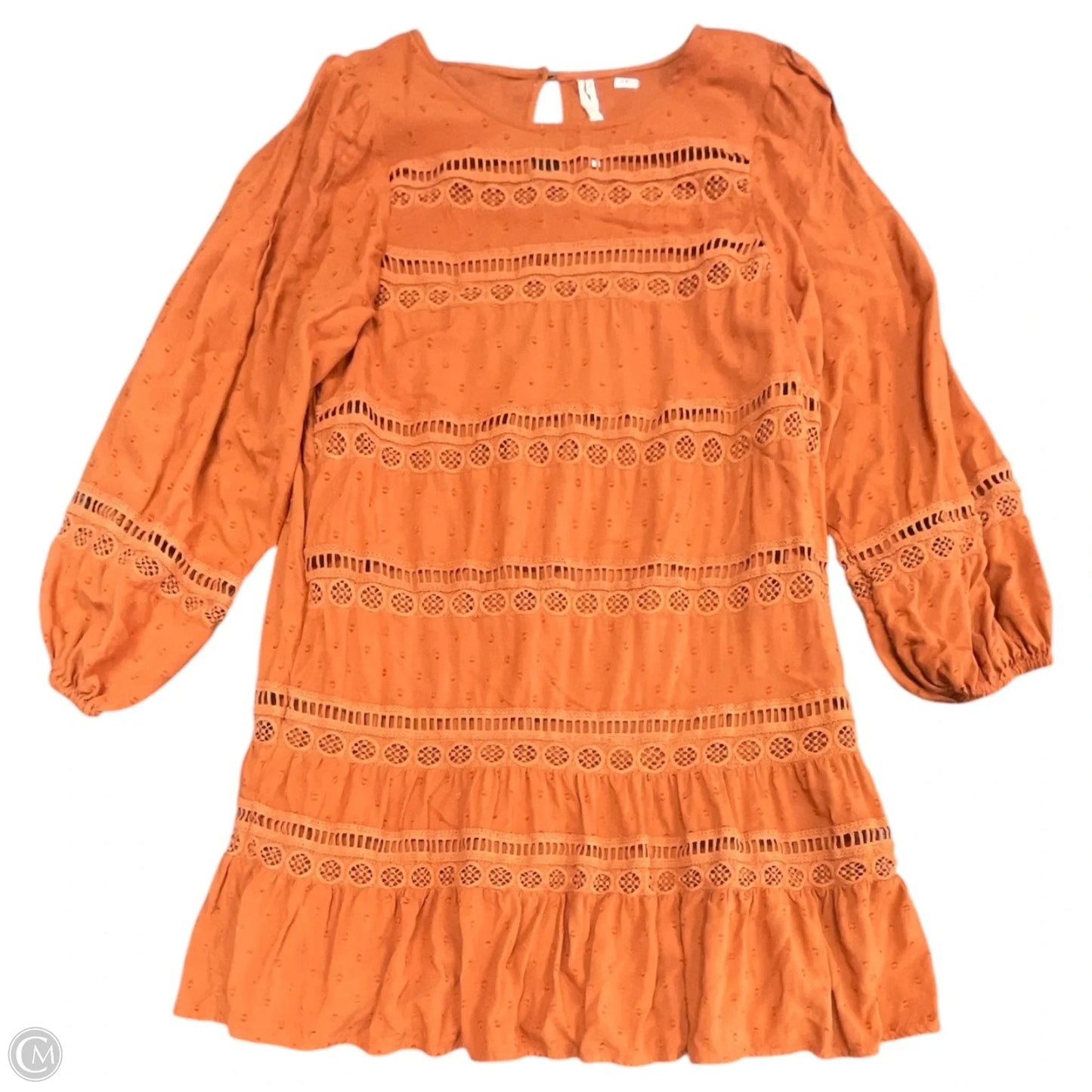 Dress Casual Short By Anthropologie In Orange, Size: M