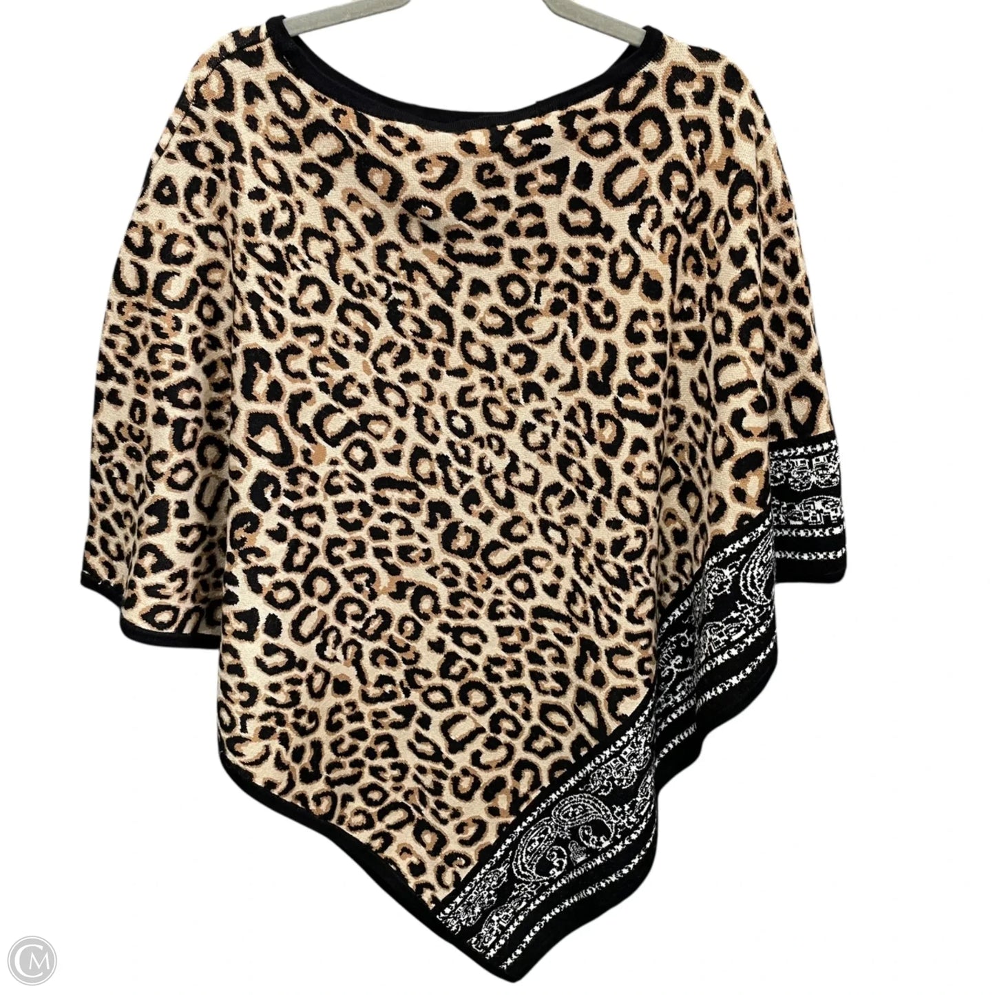 Poncho By Chicos In Leopard Print, Size: Xl