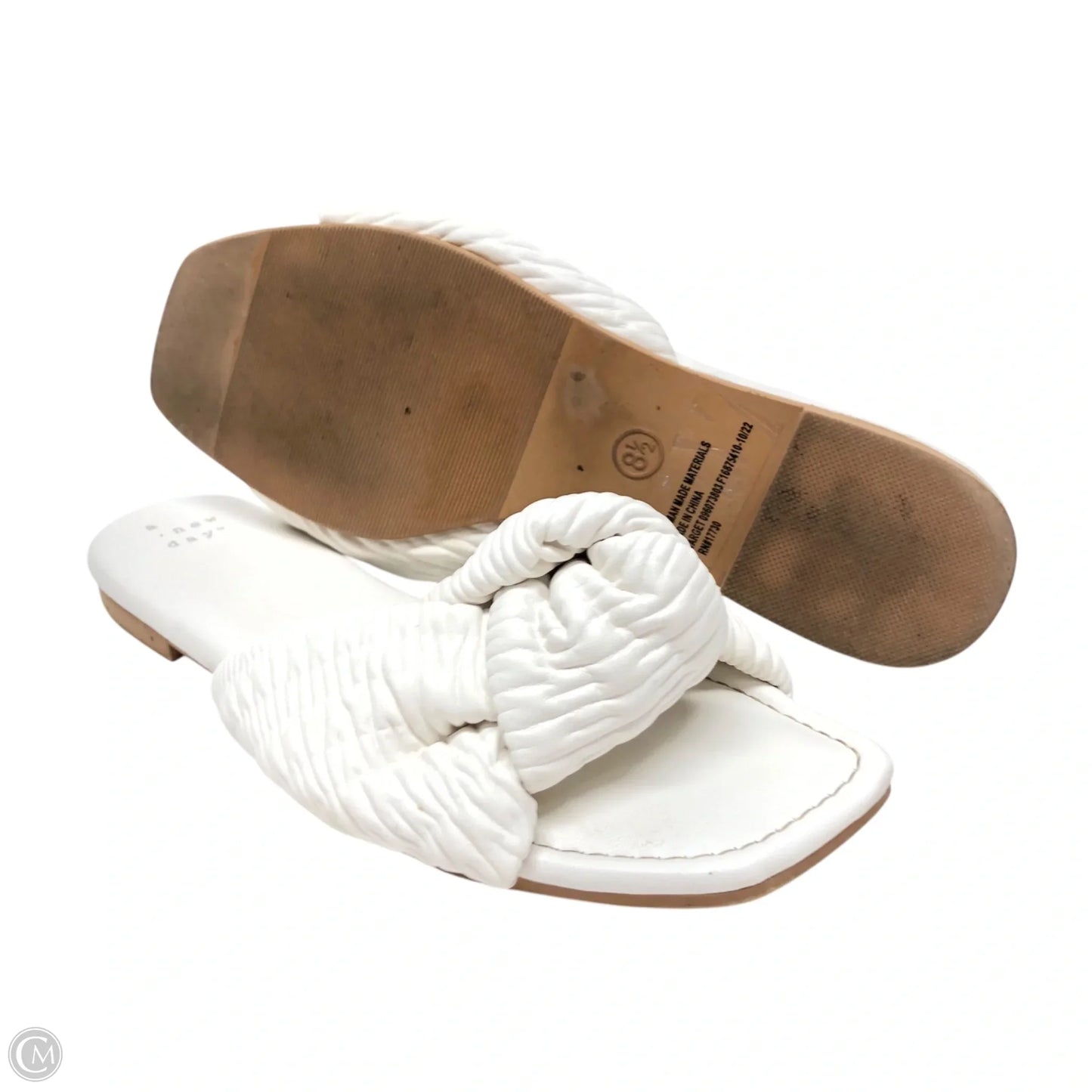 Sandals Flats By A New Day In White, Size: 8.5