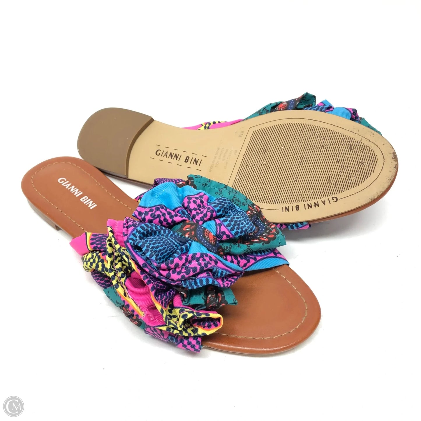Sandals Flats By Gianni Bini In Multi-colored, Size: 8