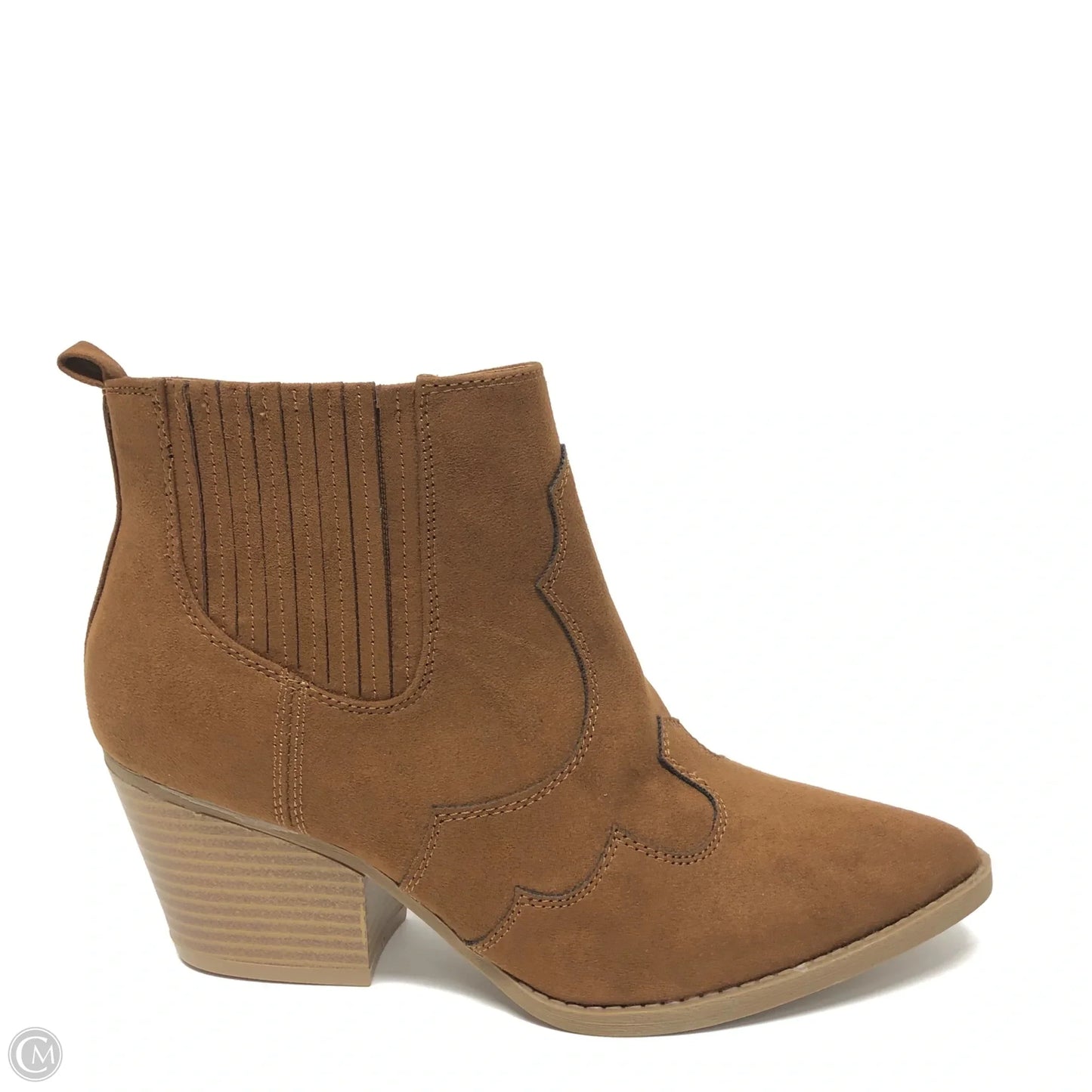 Boots Ankle Heels By Kaari Blue In Brown, Size: 6