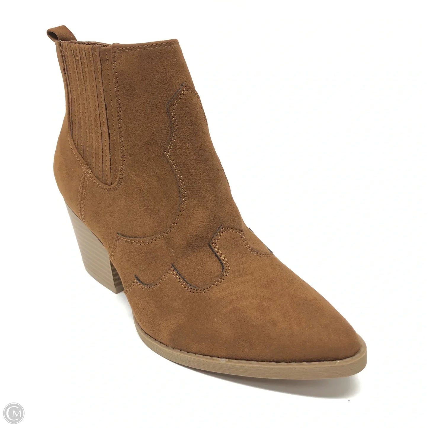 Boots Ankle Heels By Kaari Blue In Brown, Size: 6