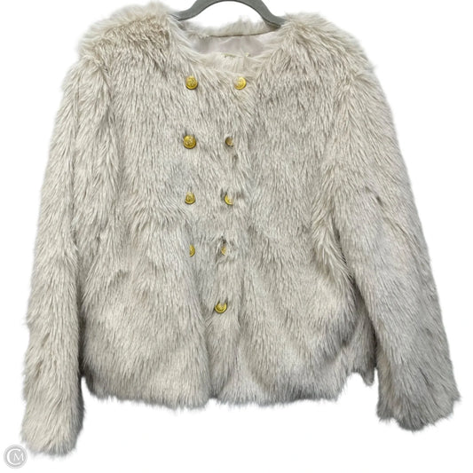 Jacket Faux Fur & Sherpa By Jbs In Beige, Size: M
