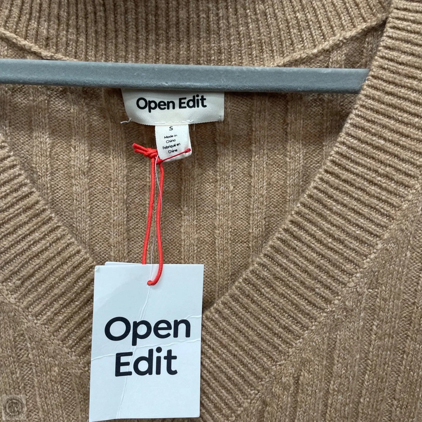 Sweater By Open Edit In Tan, Size: S