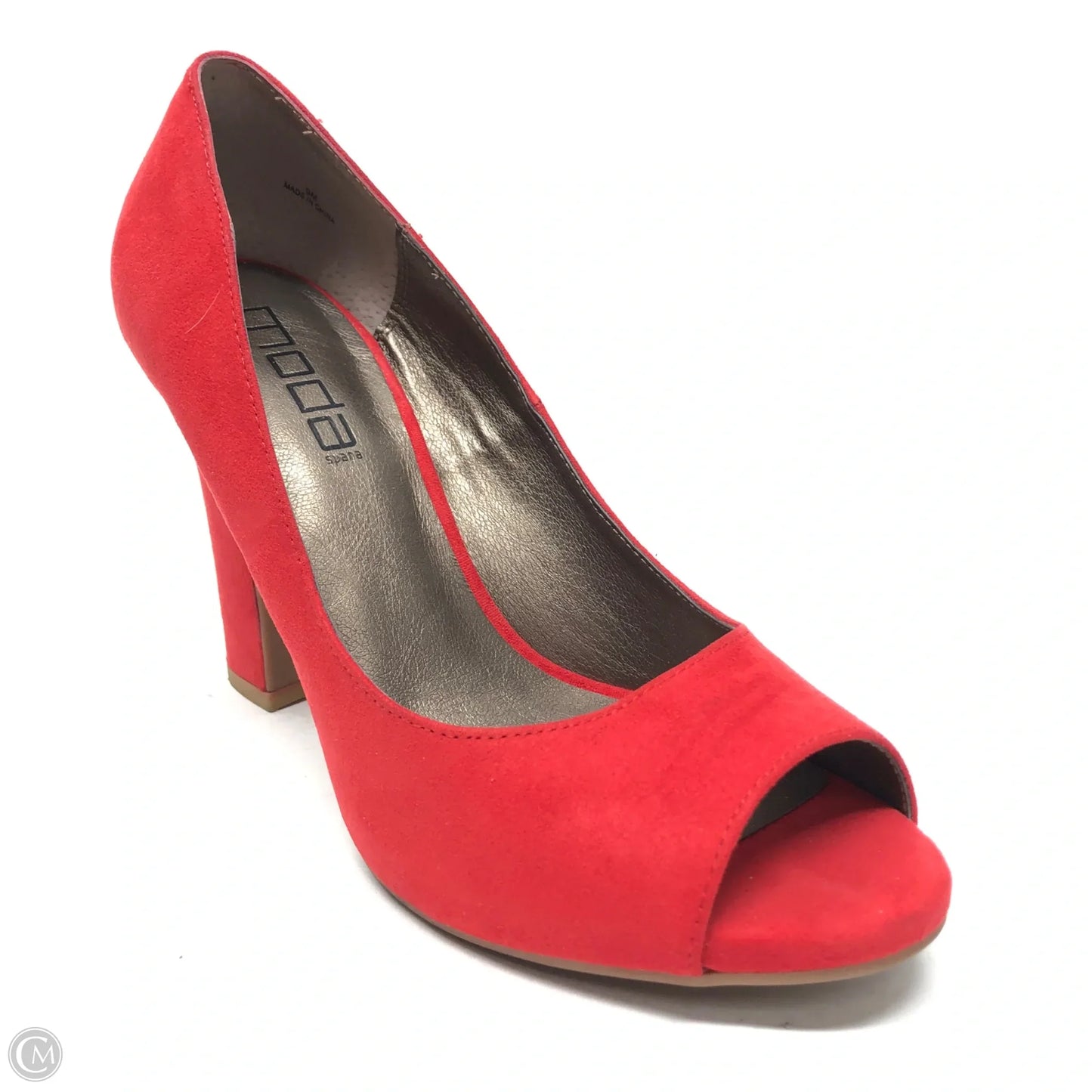 Shoes Heels Block By Moda Intl In Red, Size: 9