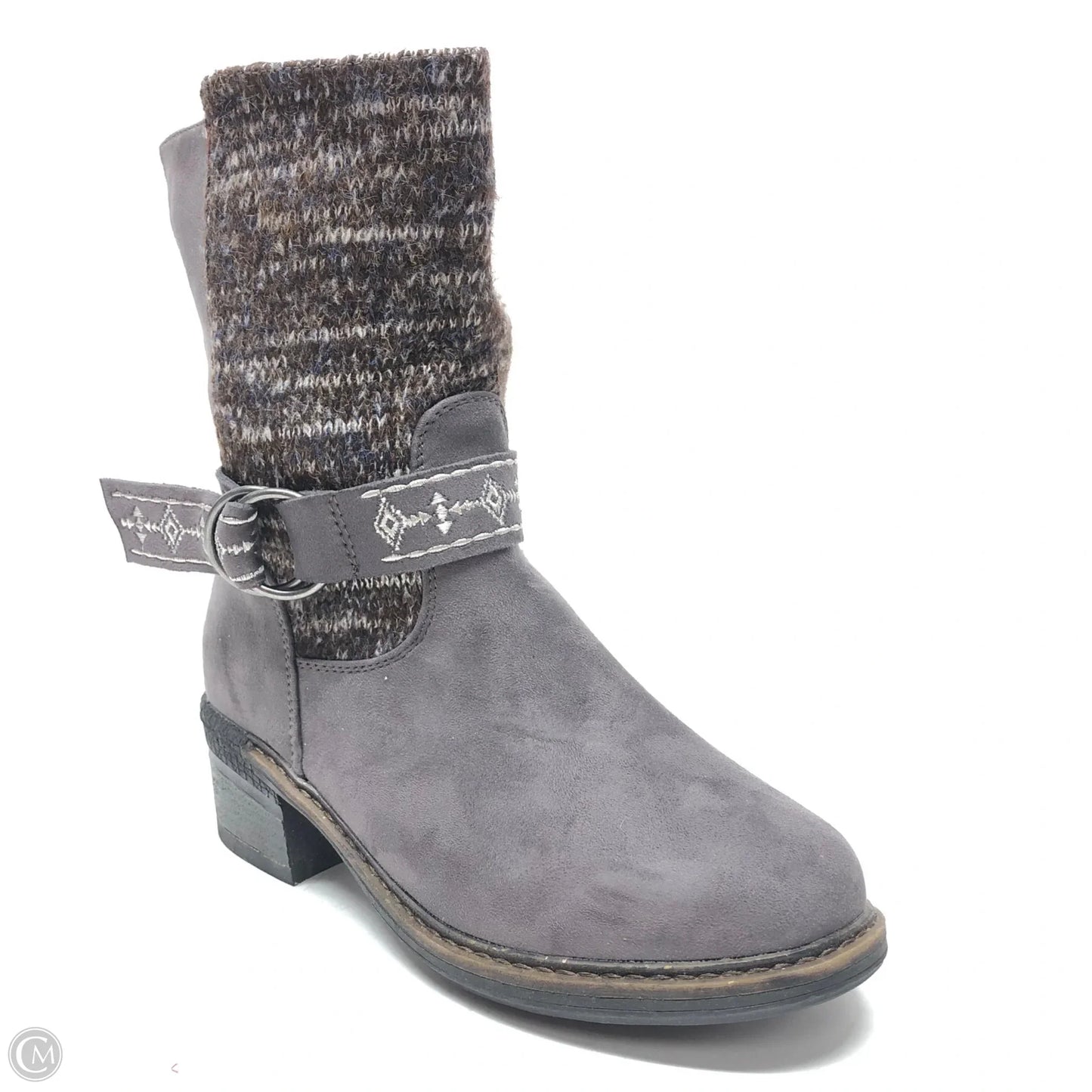 Boots Ankle Heels By Muk Luks In Grey, Size: 8