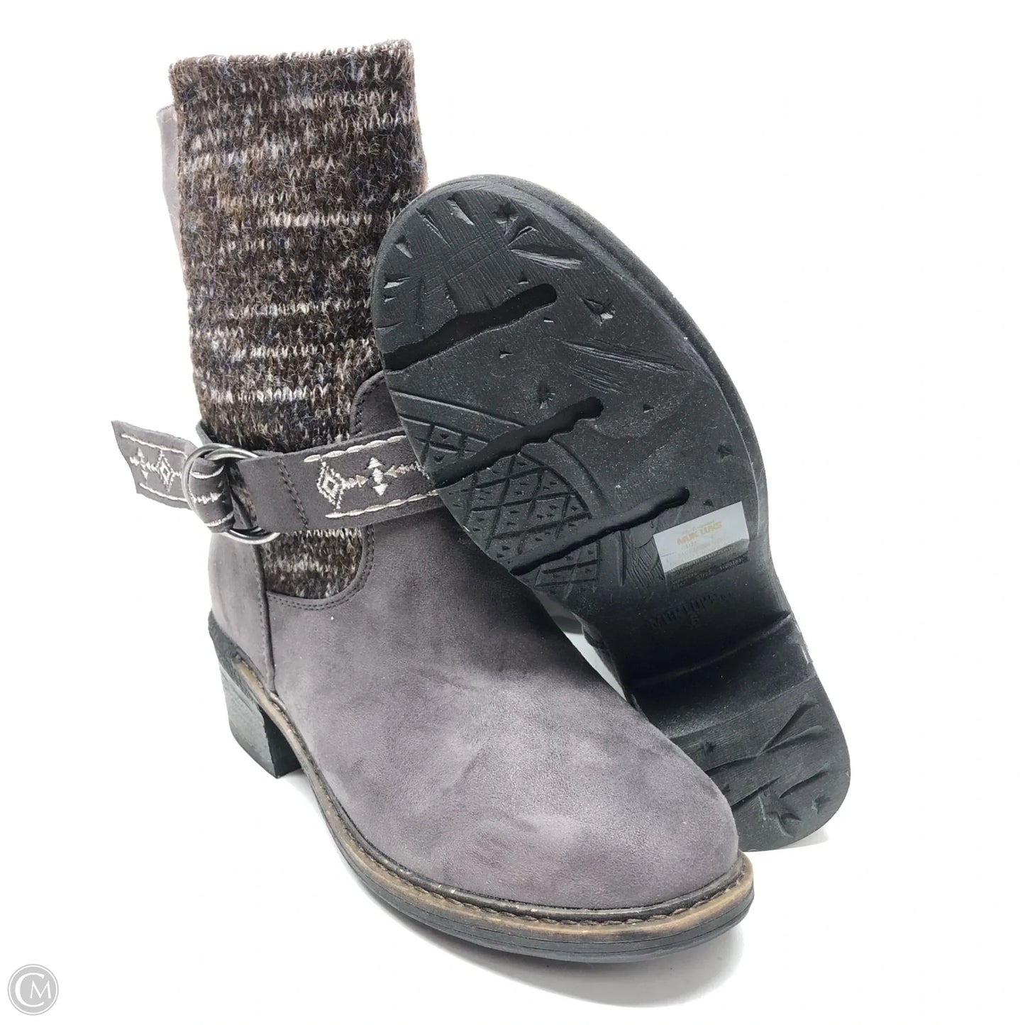 Boots Ankle Heels By Muk Luks In Grey, Size: 8