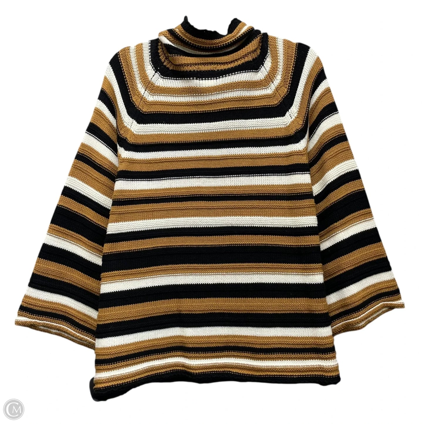 Sweater By Ruby Rd In Black & Tan, Size: M