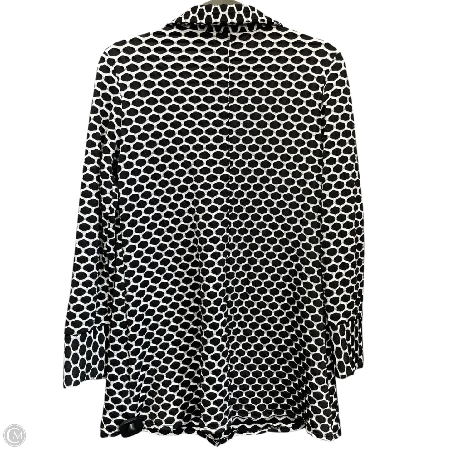 Jacket Shirt By Peck And Peck In Black & White, Size: S