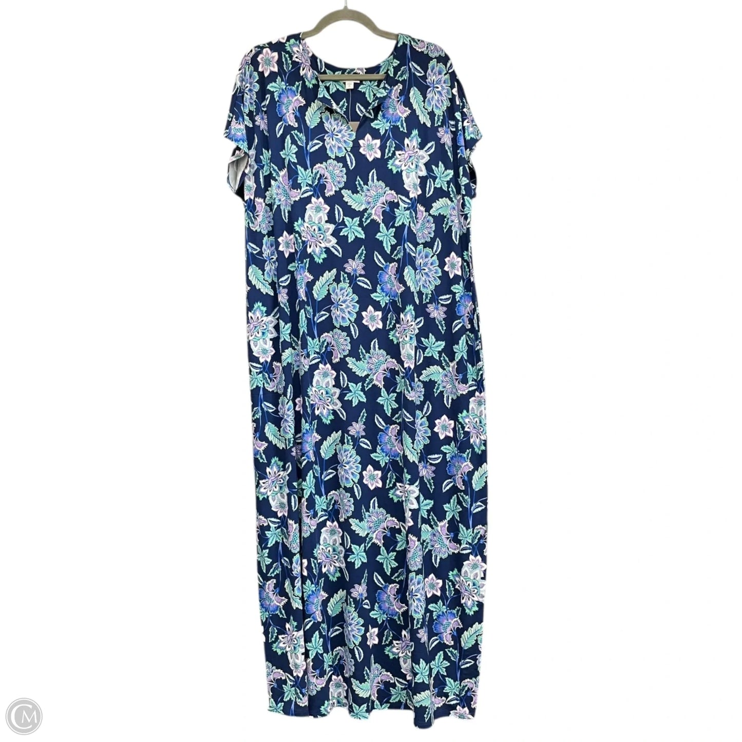 Dress Casual Maxi By J. Jill In Blue, Size: Xl
