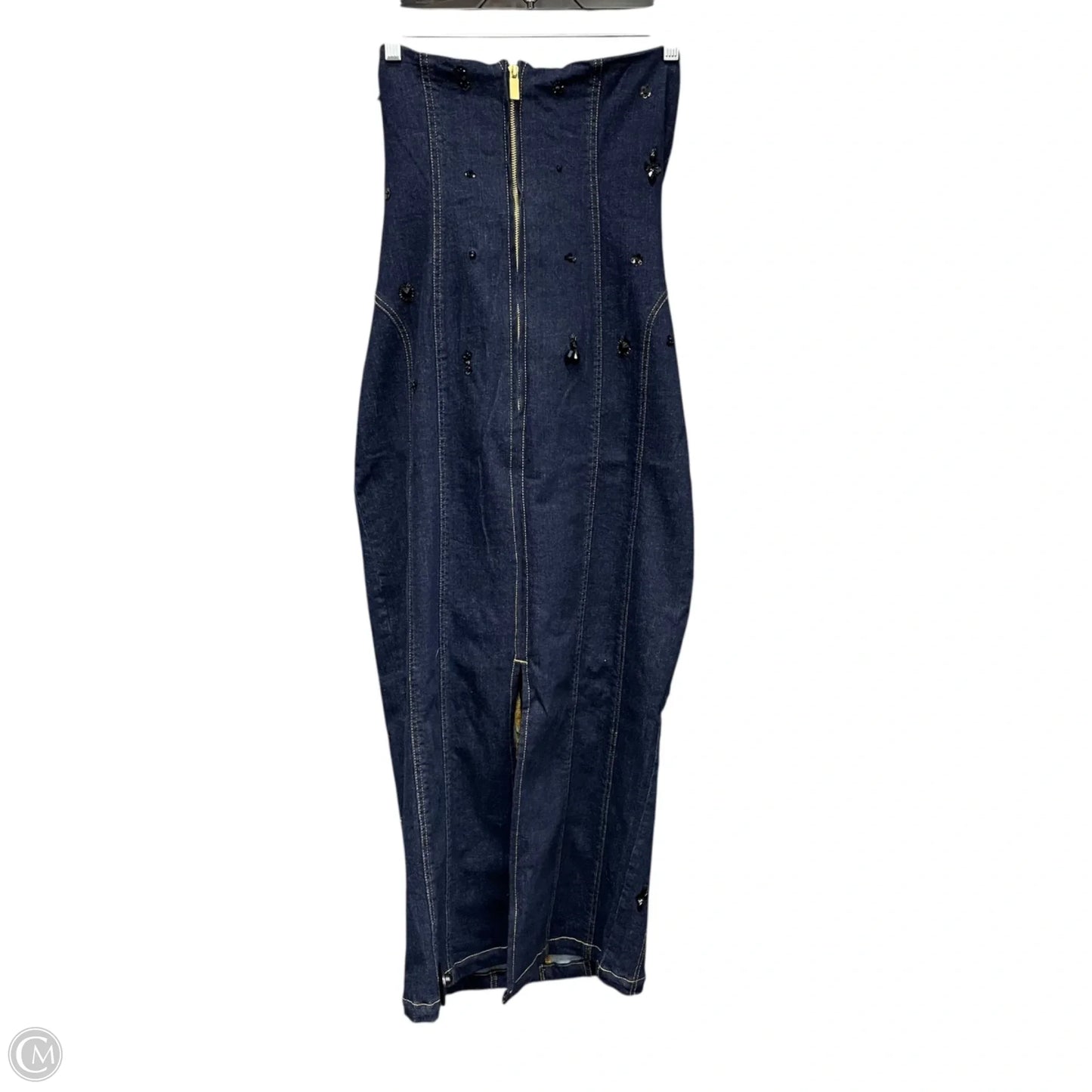 Dress Casual Midi By Anthropologie In Blue Denim, Size: L