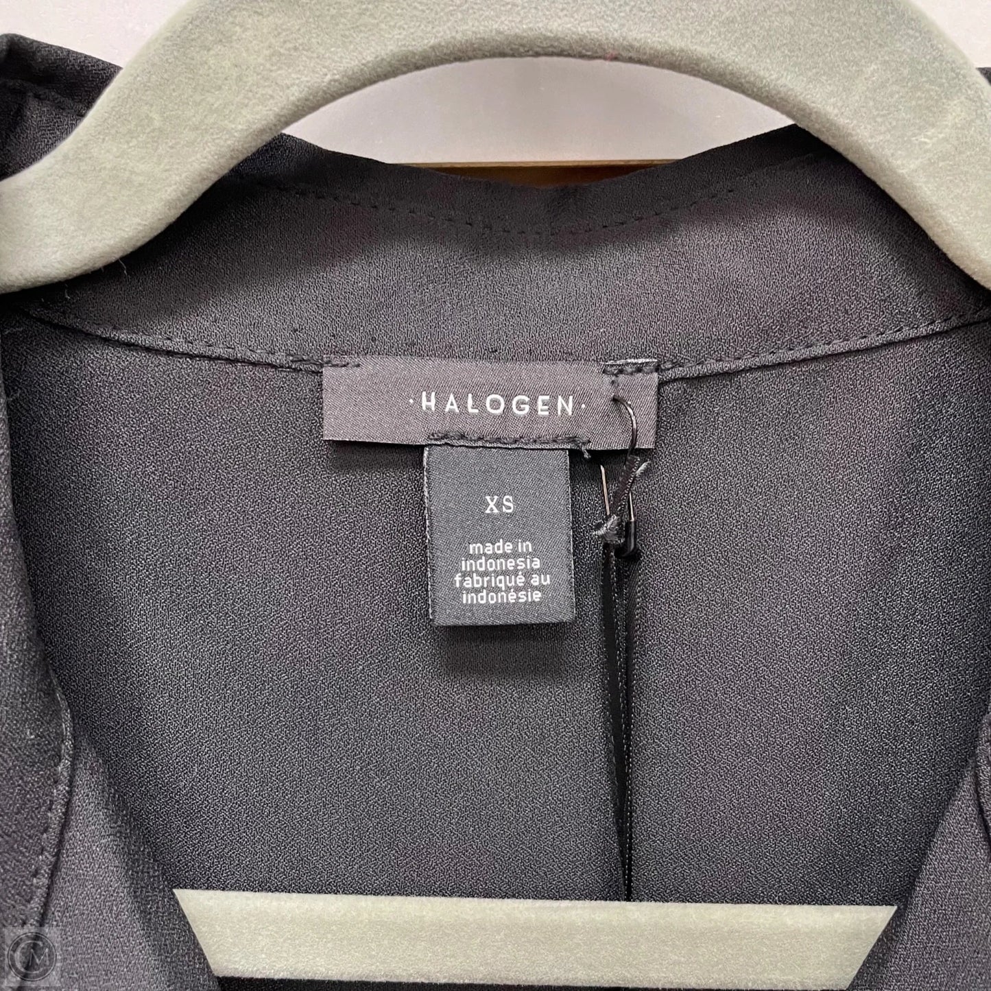 Blouse Long Sleeve By Halogen In Black, Size: Xs