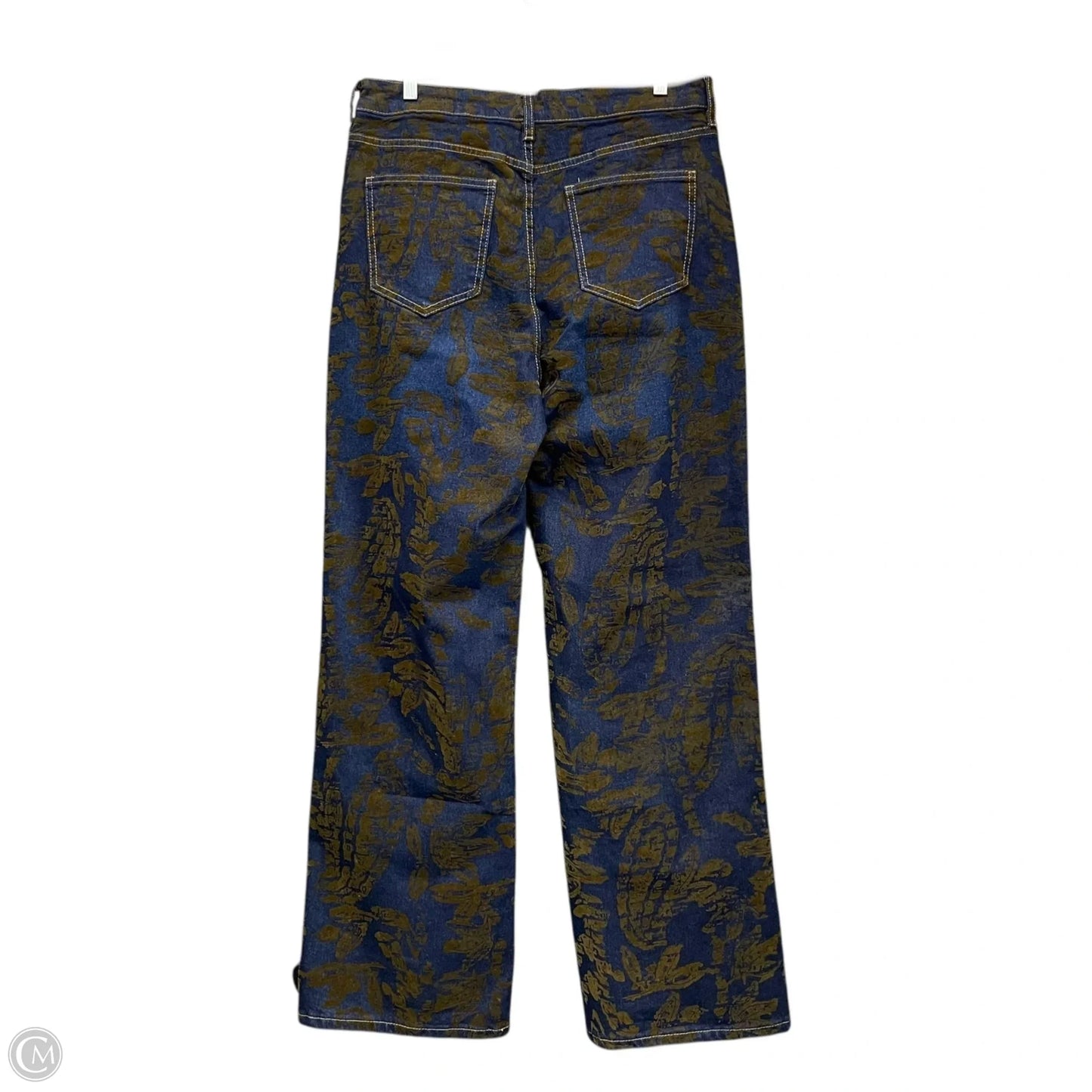 Jeans Wide Leg By Fashion Nova In Blue & Brown, Size: 14