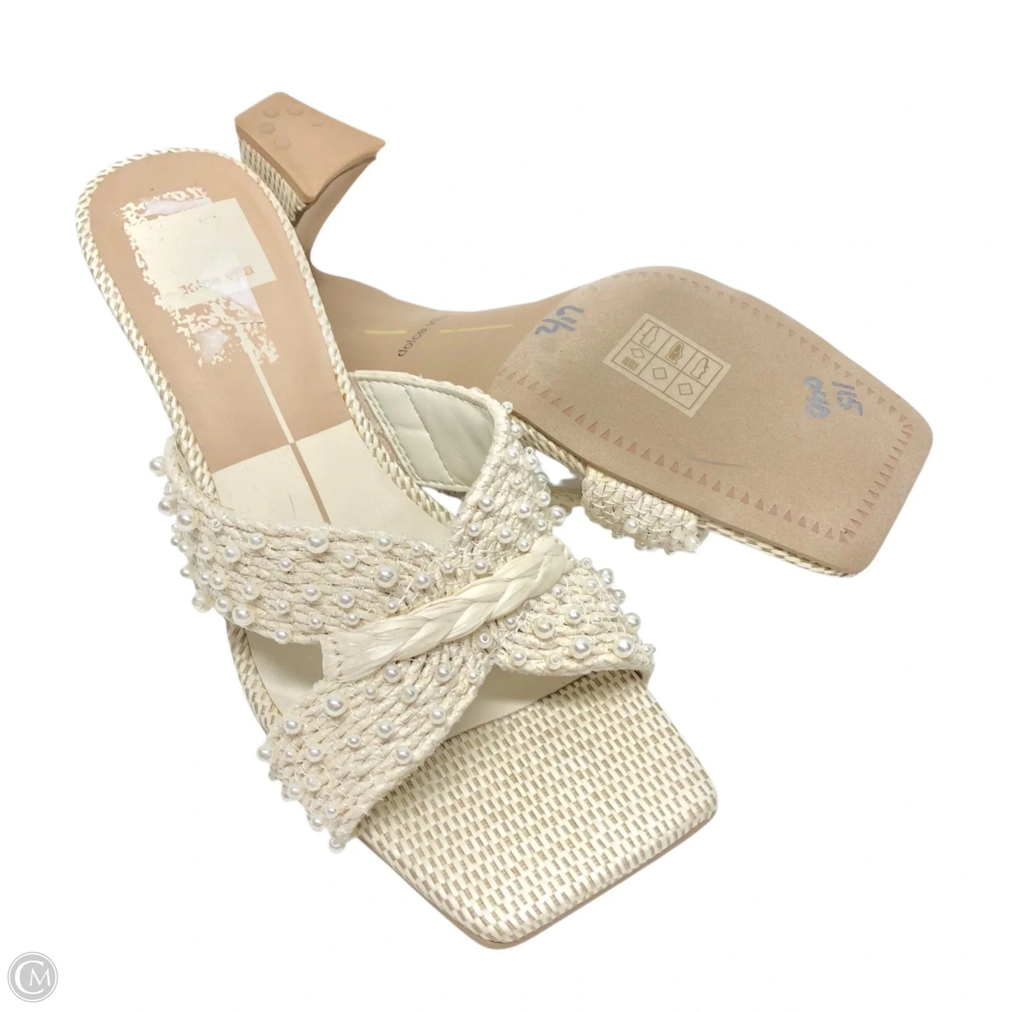 Sandals Heels Block By Dolce Vita In Beige, Size: 6.5