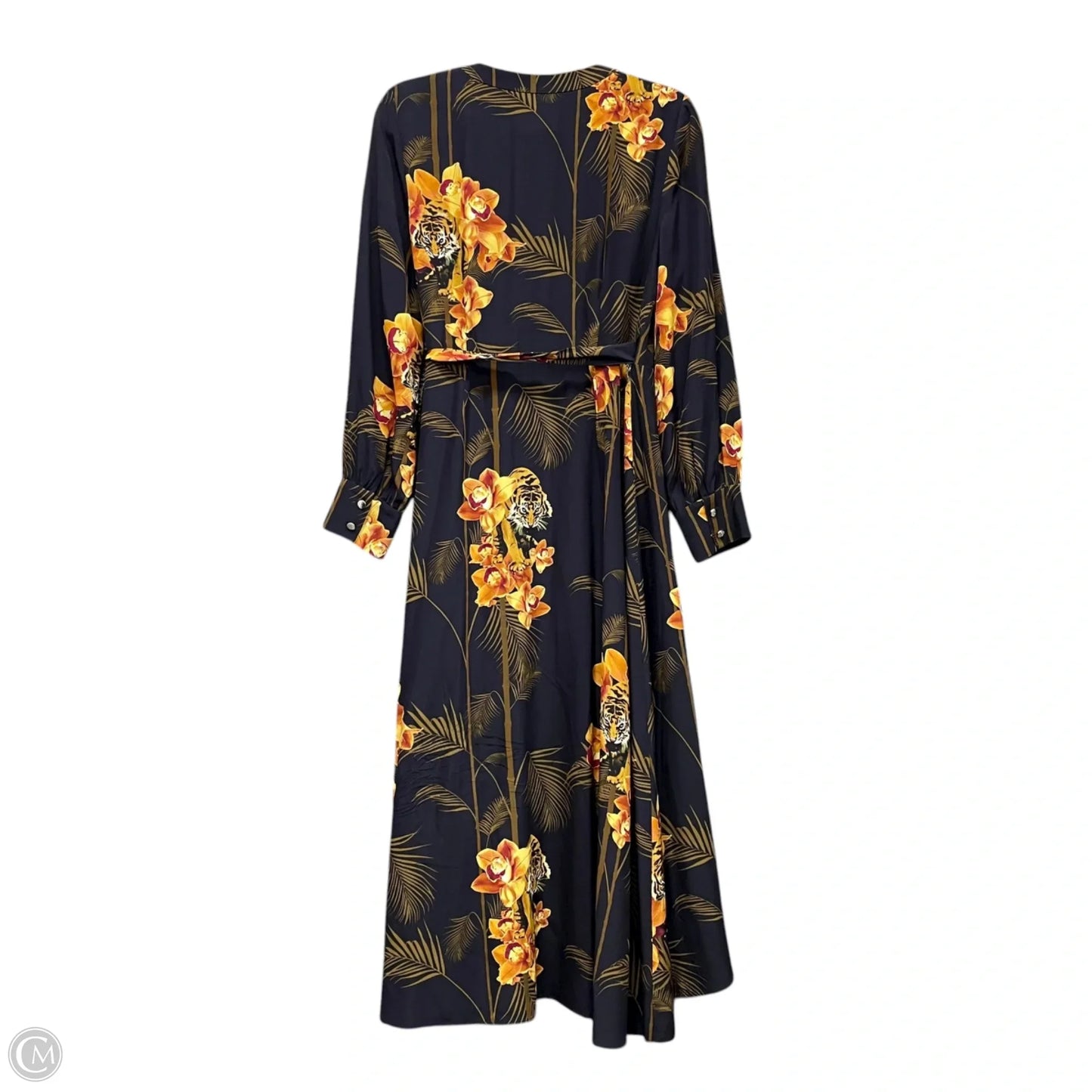 Dress Casual Midi By Ted Baker In Blue & Orange, Size: S