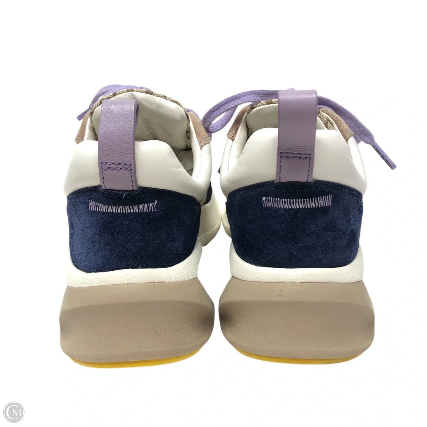 Shoes Designer By Tory Burch In Blue & Tan, Size: 6.5