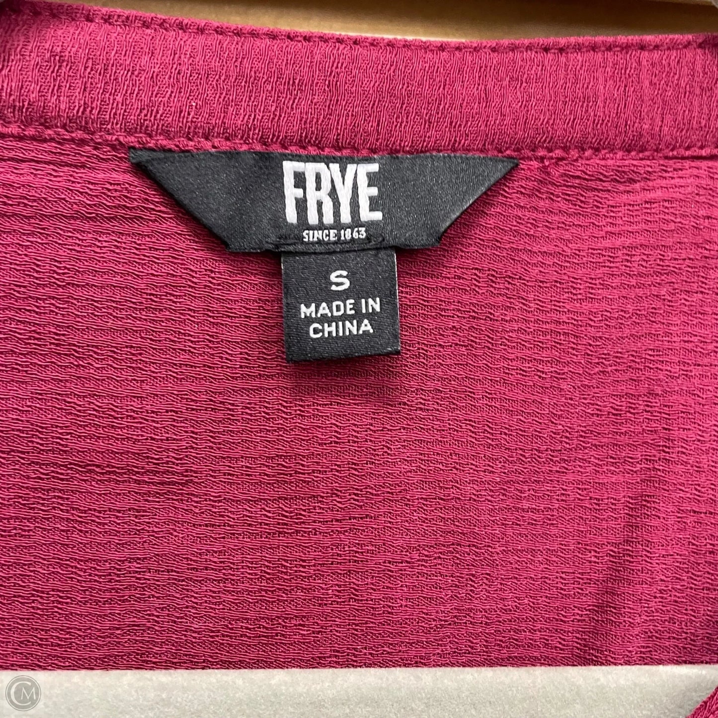 Blouse Designer By Frye In Maroon, Size: S