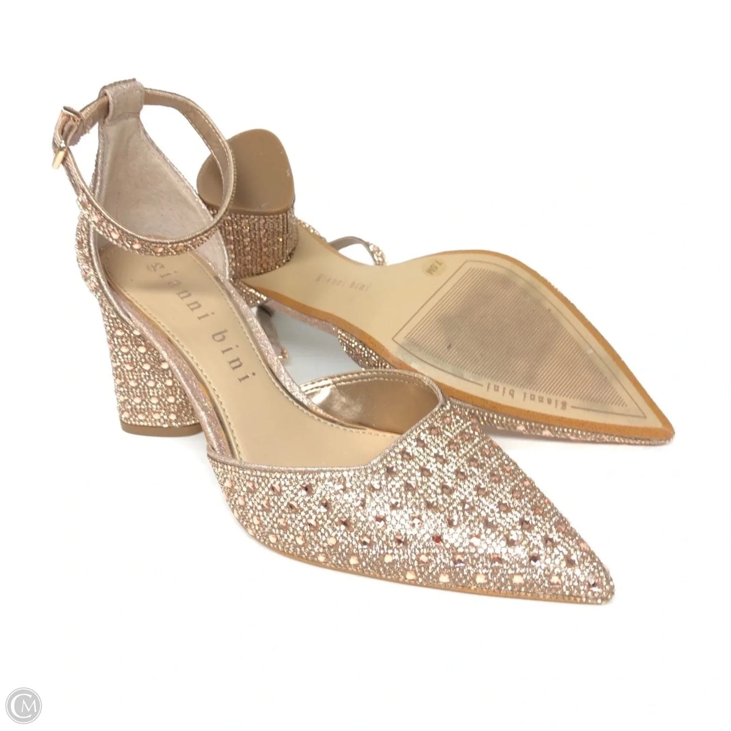 Shoes Heels Block By Gianni Bini In Rose Gold, Size: 7.5