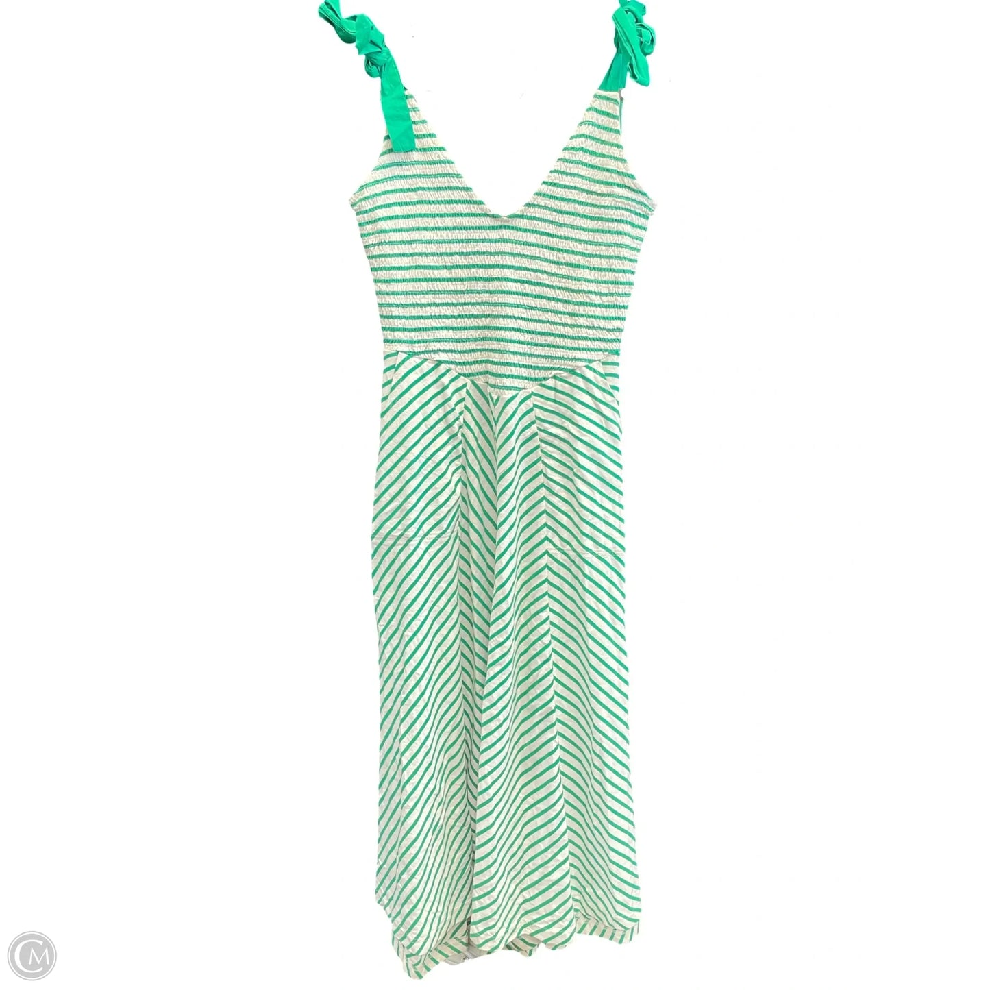 Dress Casual Maxi By Free People In Green & White, Size: M