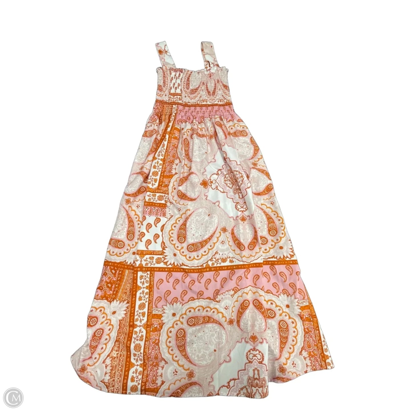 Dress Casual Midi By Clothes Mentor In Orange & Pink, Size: S