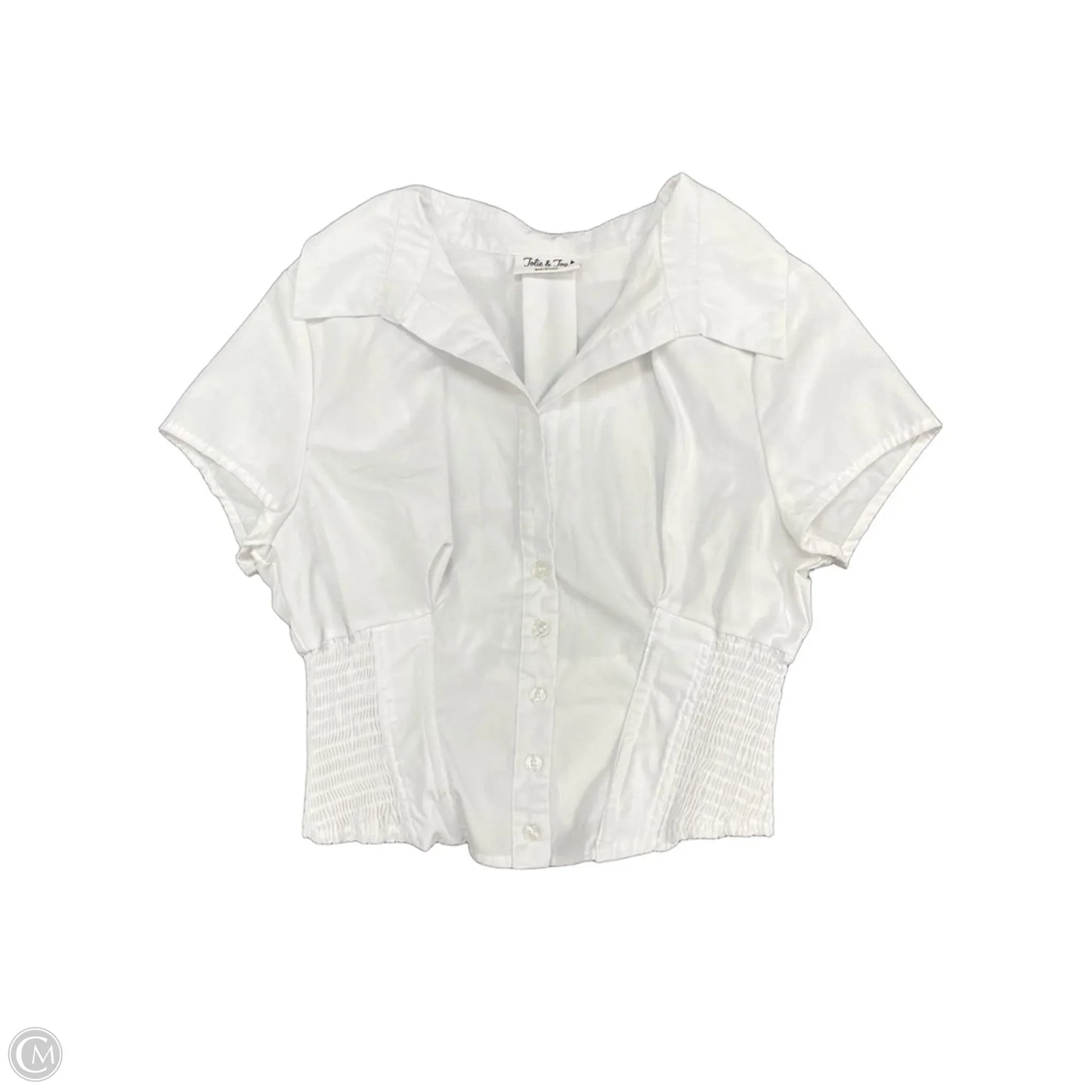 Top Short Sleeve By Jolie & Joy In White, Size: L
