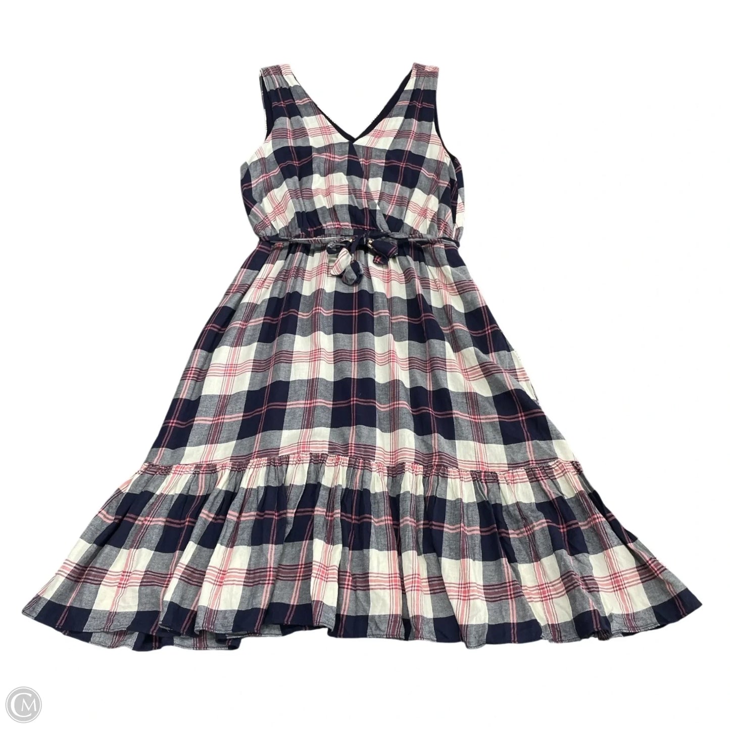 Dress Casual Midi By Anthropologie In Plaid Pattern, Size: L