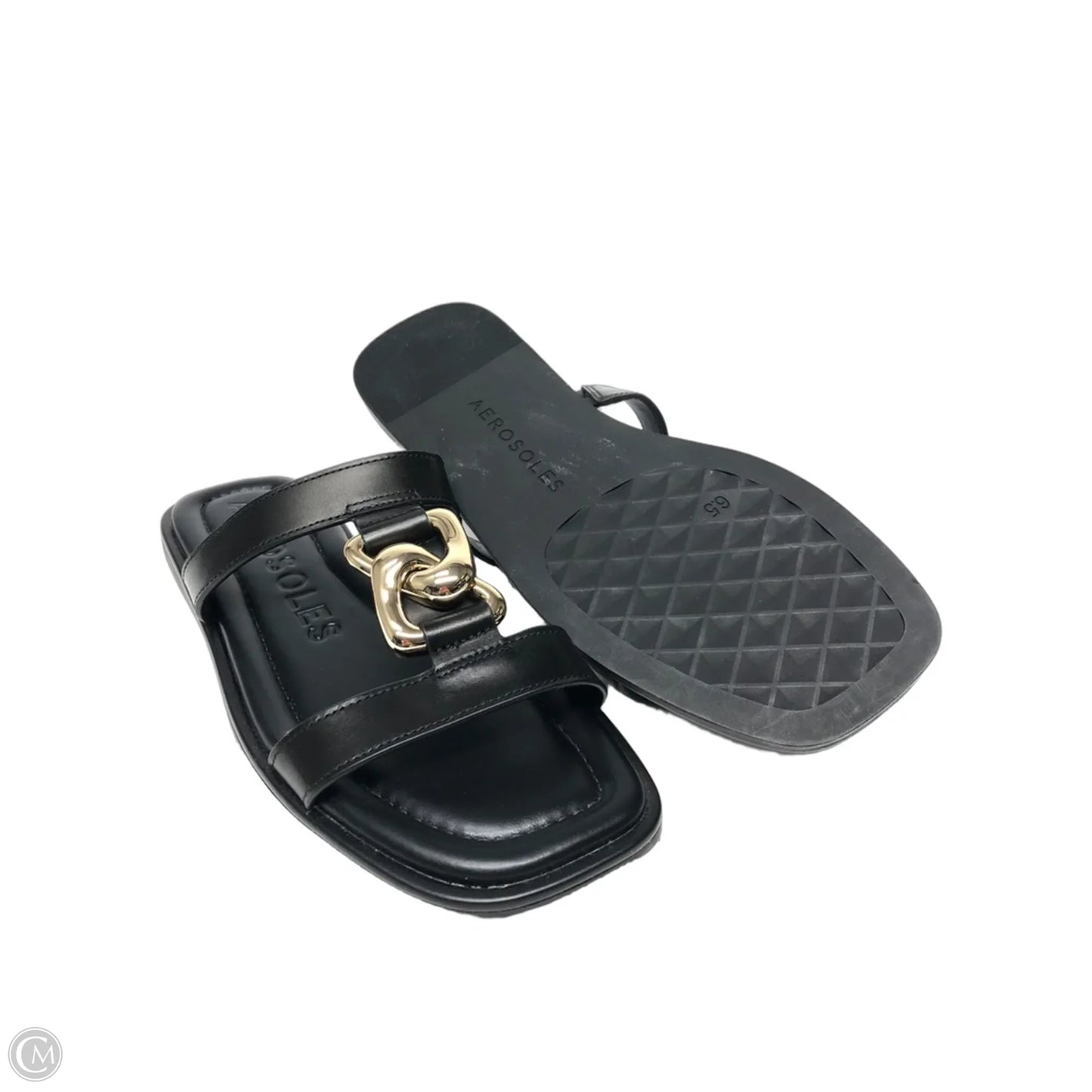 Sandals Flats By Aerosoles In Black, Size: 6.5