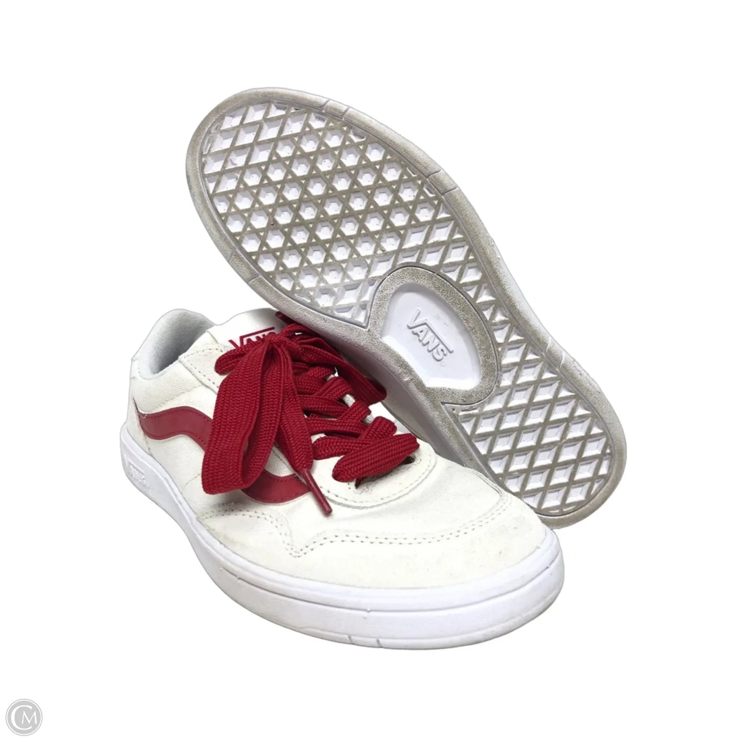 Shoes Sneakers By Vans In Red & White, Size: 8